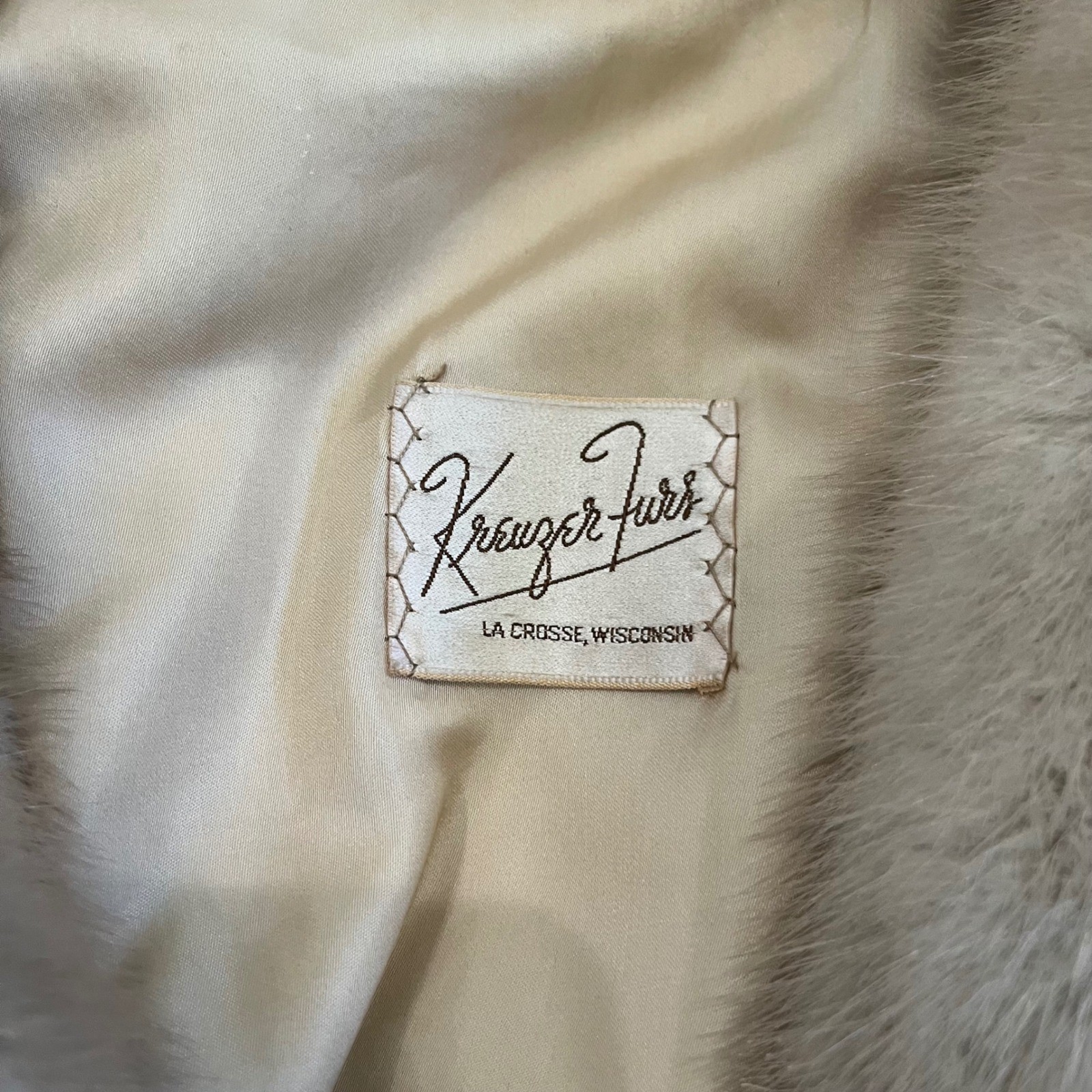 VTG EMBA Hope Natural Pale Blue Beige Mink Fur Coat Royal Quality Kreuzer Fur