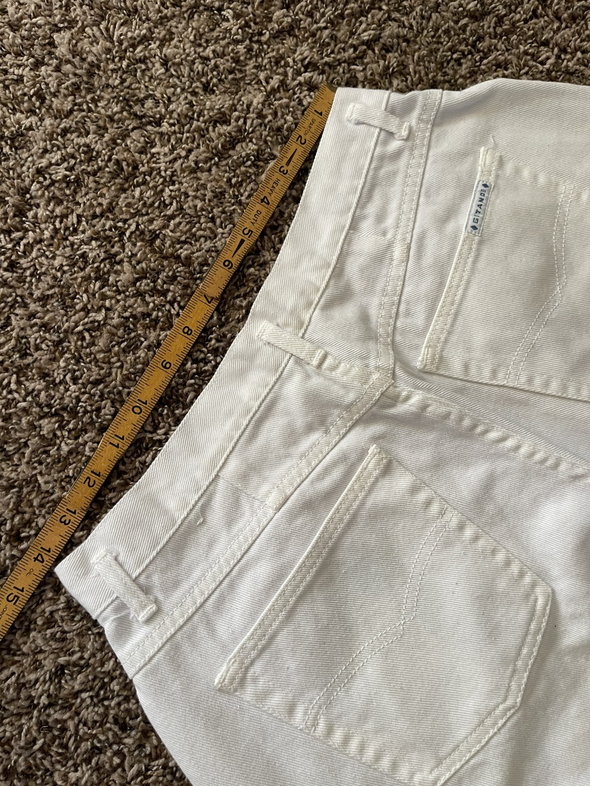 Vintage Gitano White Taper Barrel Mom Pants Size 16 Short 28 29