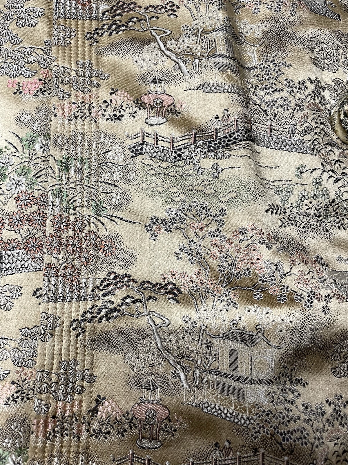Ying Tai Embroidered Silk Tang Jacket 1950s Vintage Hong Kong Exquisite Sz 8-10