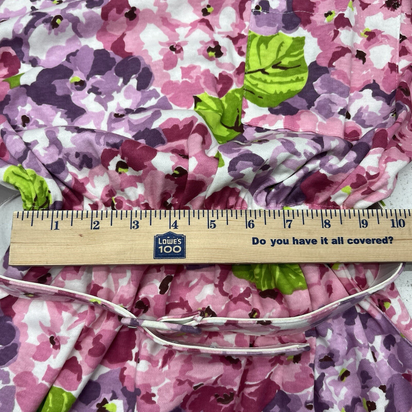 Vintage 80s 90s Carol Anderson Pink Purple Floral Dress With Belt Women’s Size 6