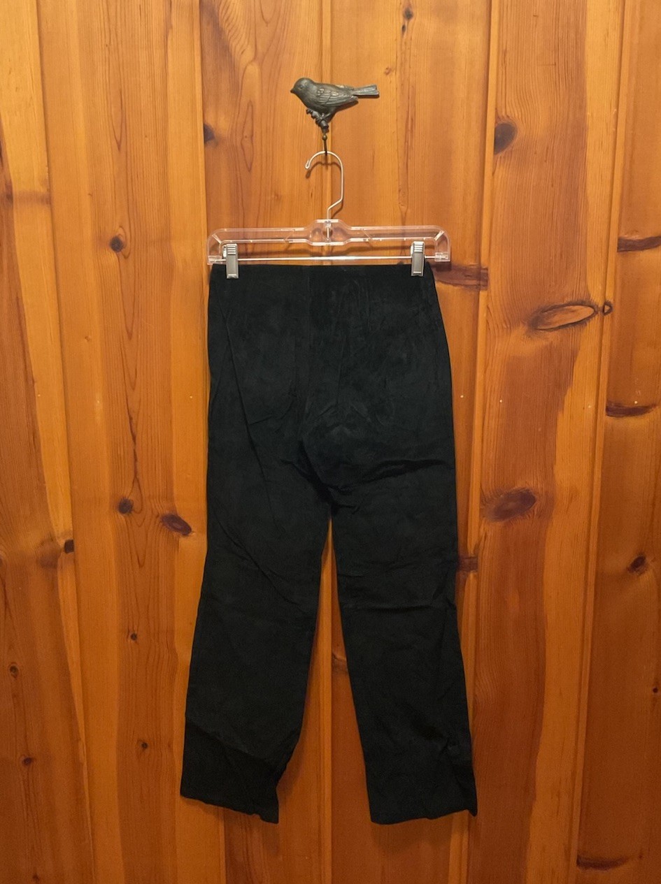 VTG 90’s Y2K Women’s 579 Faux Suede Black Lace Up Pants Size: 0