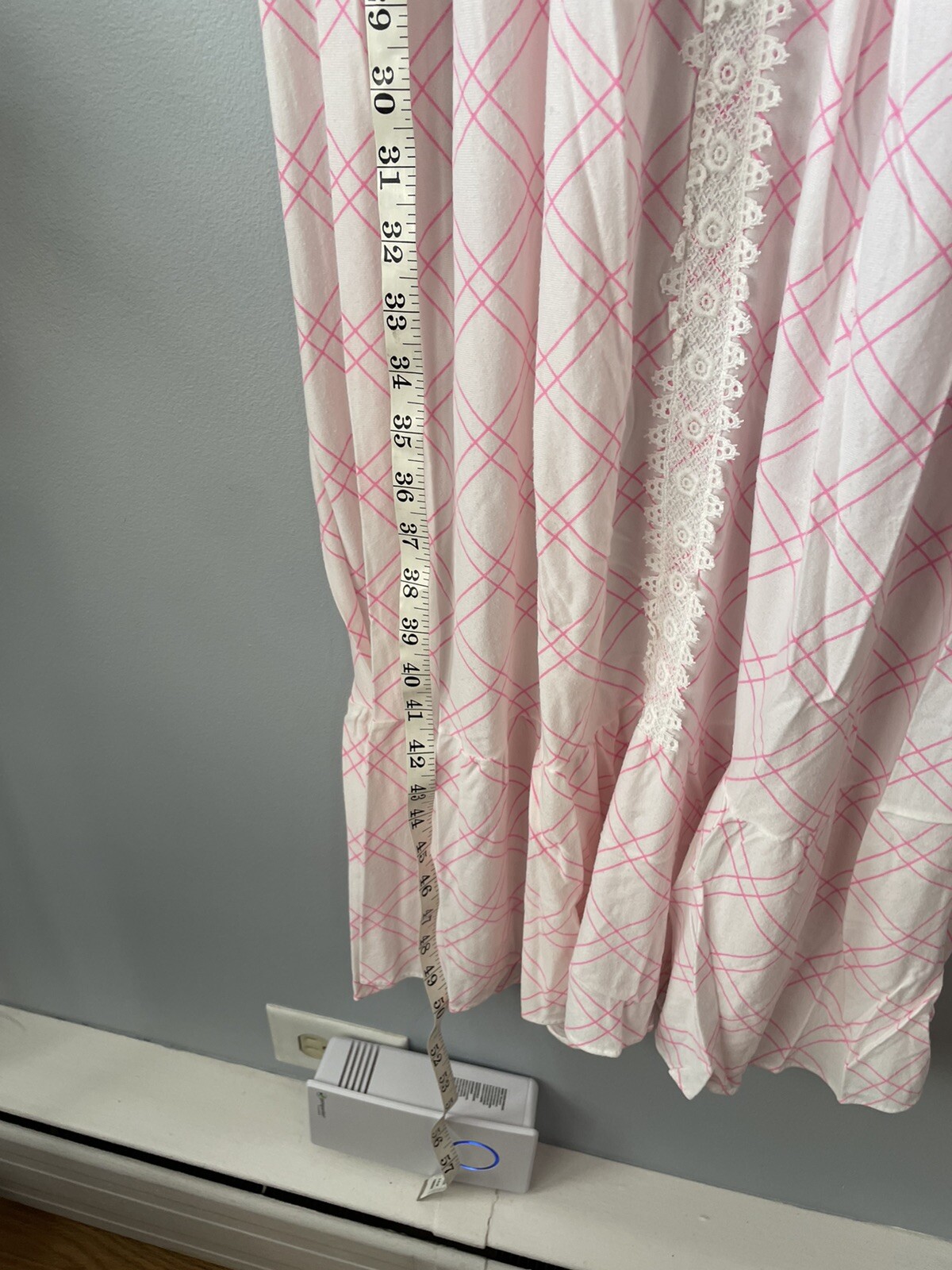Leonora Gown Nightgown Lace Pink 60s Vtg Small