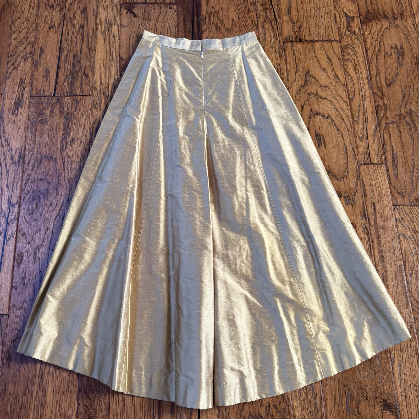 Vtg Currie Bonner Duets Sz 10 Set Cream Top Lt Moss Green Raw Silk Skirt Costume