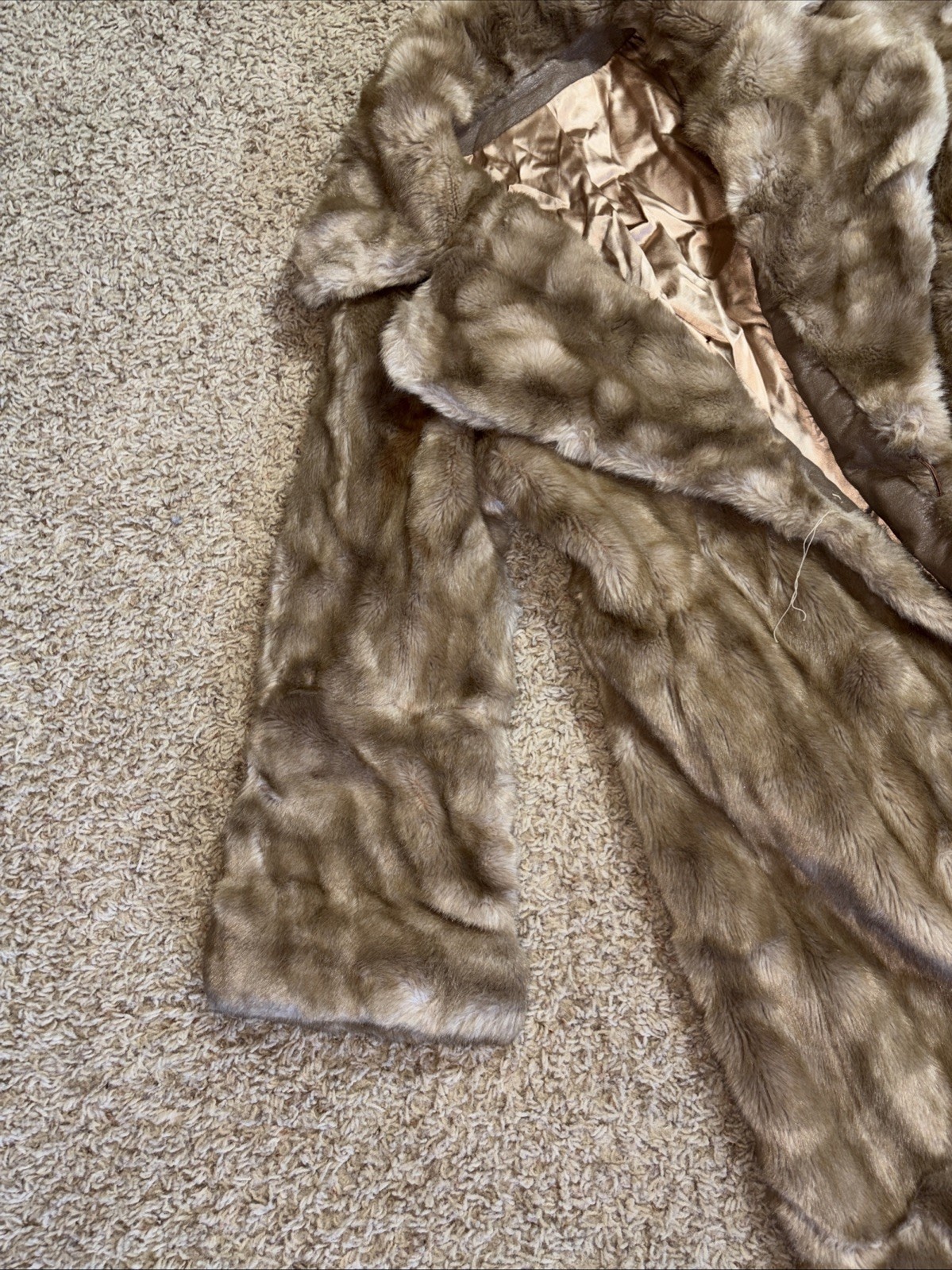 Womens 10 Vintage Career Originals Tissavel Mink French Faux Fur Coat