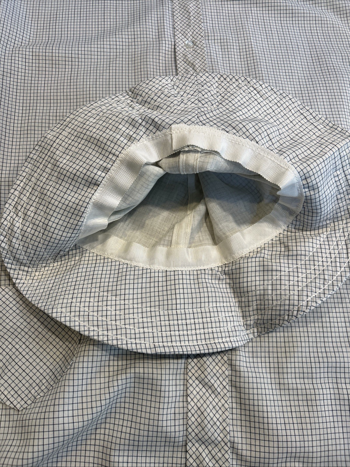 VINTAGE Sears Fashions Womens Medium Shirt House Yard Dress w/ Hat READ EUC