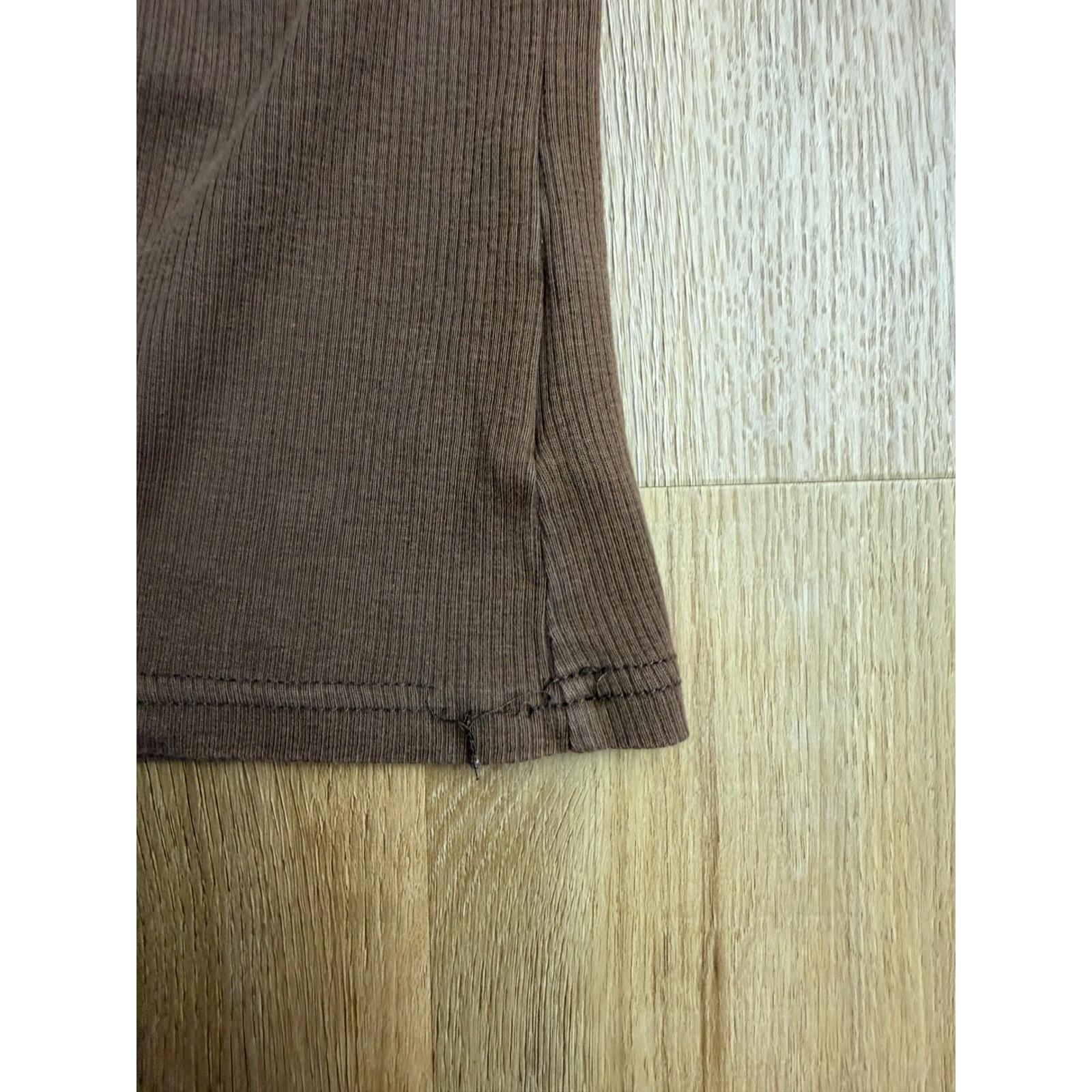 Vintage Guess Jeans Brown Rhinestone gem Logo Ribbed Tank Top Y2K S