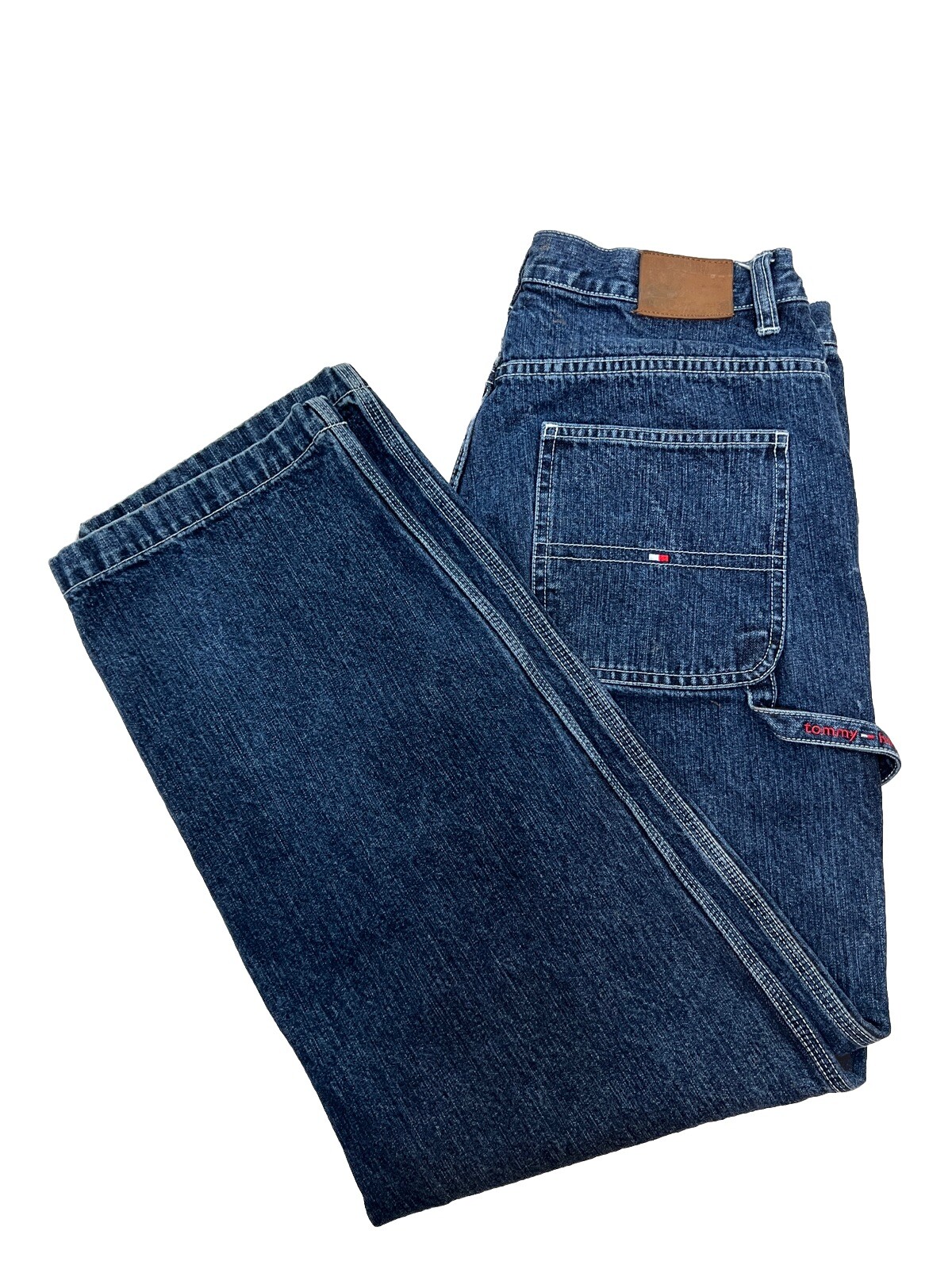 Vintage Tommy Hilfiger Carpenter Jeans Women 31×30 Blue Relaxed Baggy Y2K Tag 10