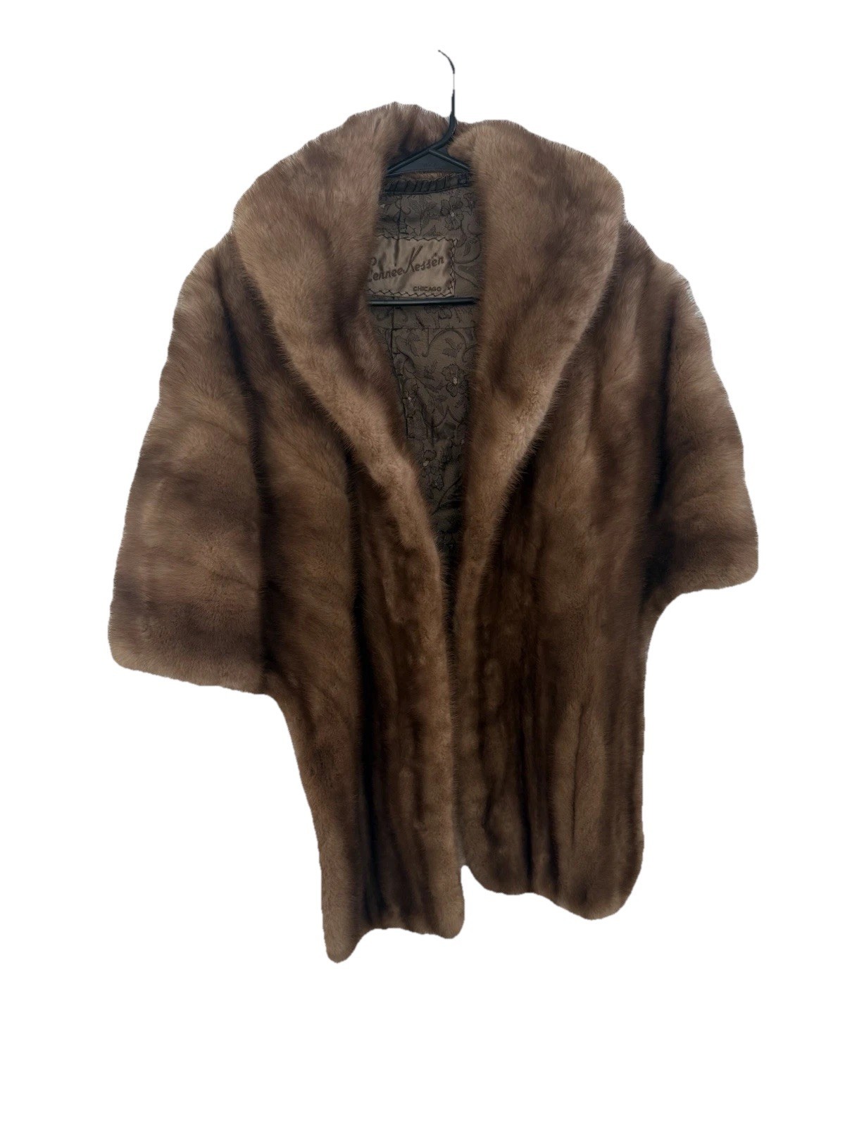 Vtg Lenne Kessen Chicago Mink Fur Stole Shawl Classic Glamour Hollywood Mob