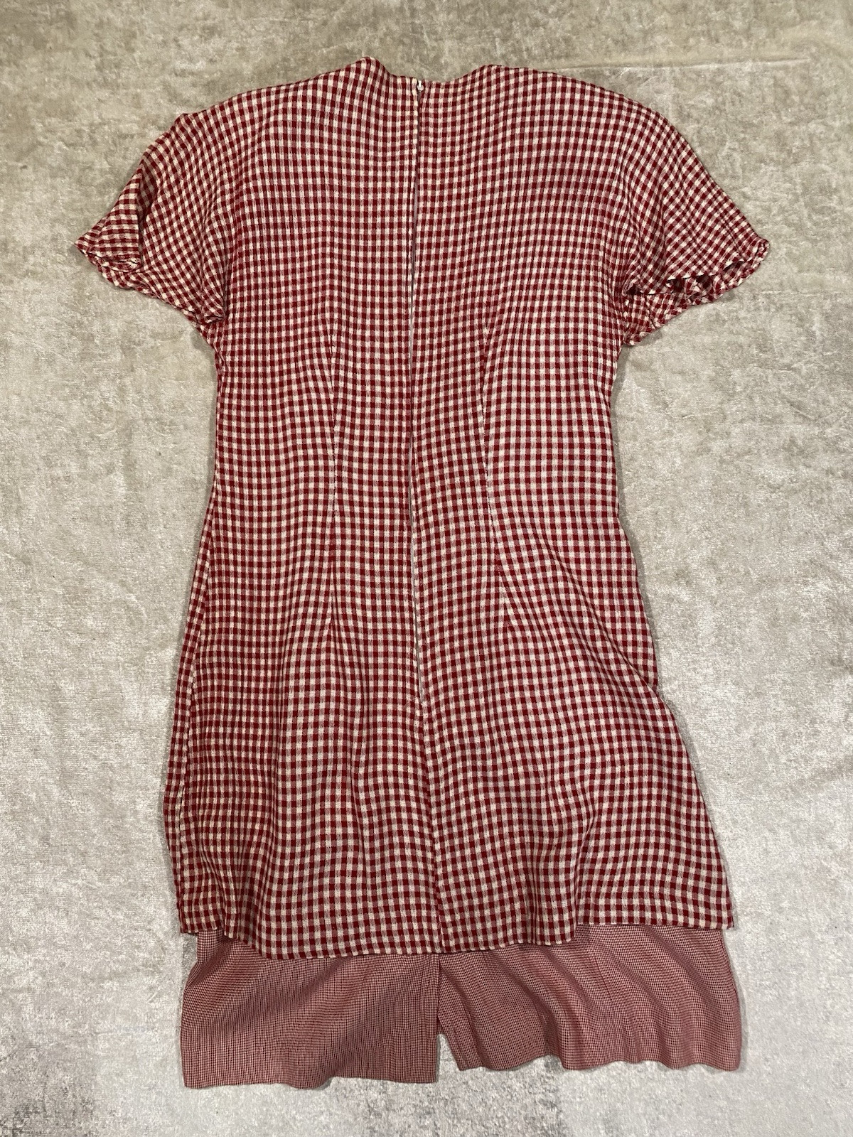 Vintage 90s Red Checkered Gingham Sundress Grunge