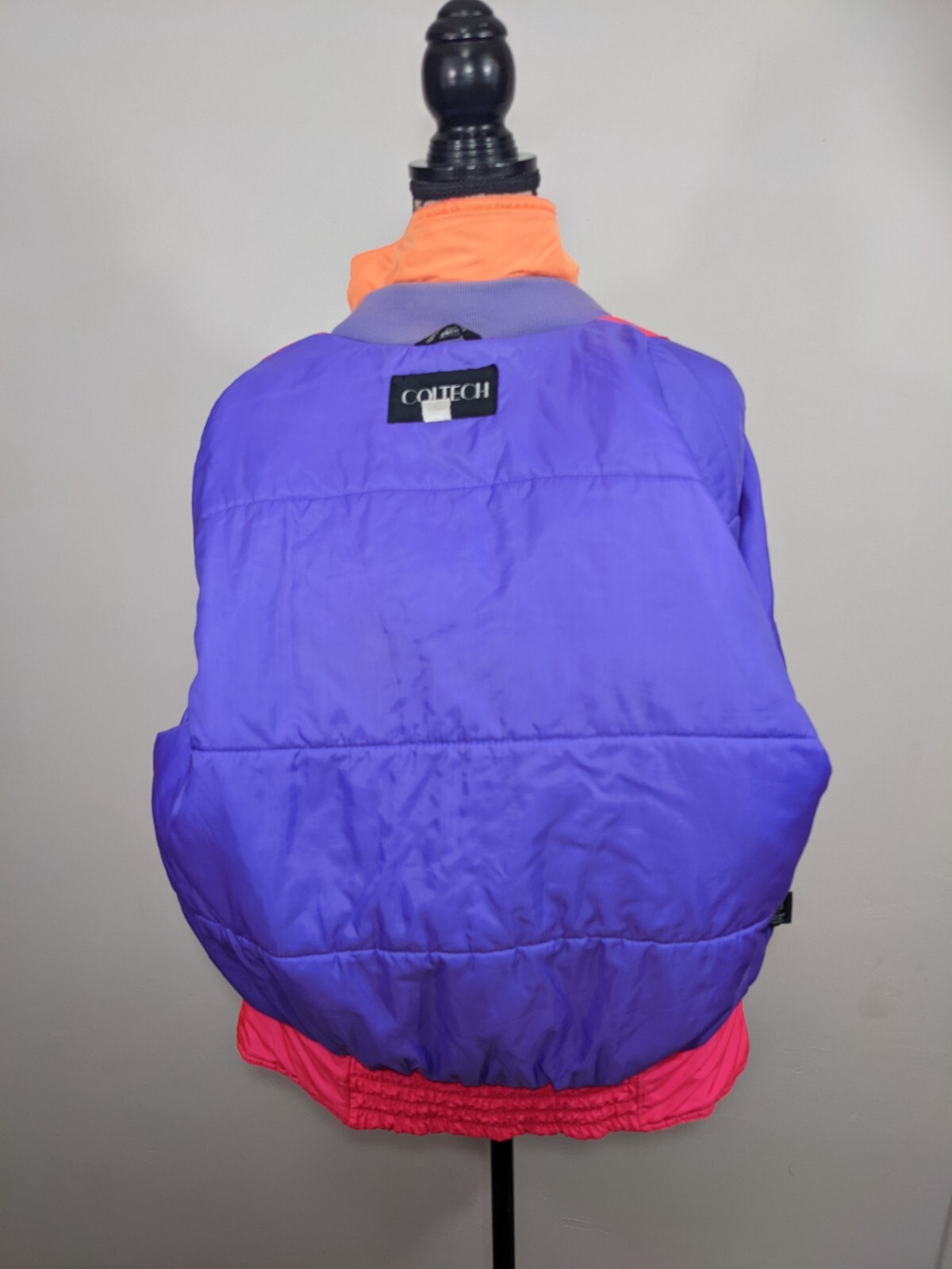Vintage Coltech Women’s Ski/Snowboard Coat Neon Pink Multicolor 80’s 90’s sz 12
