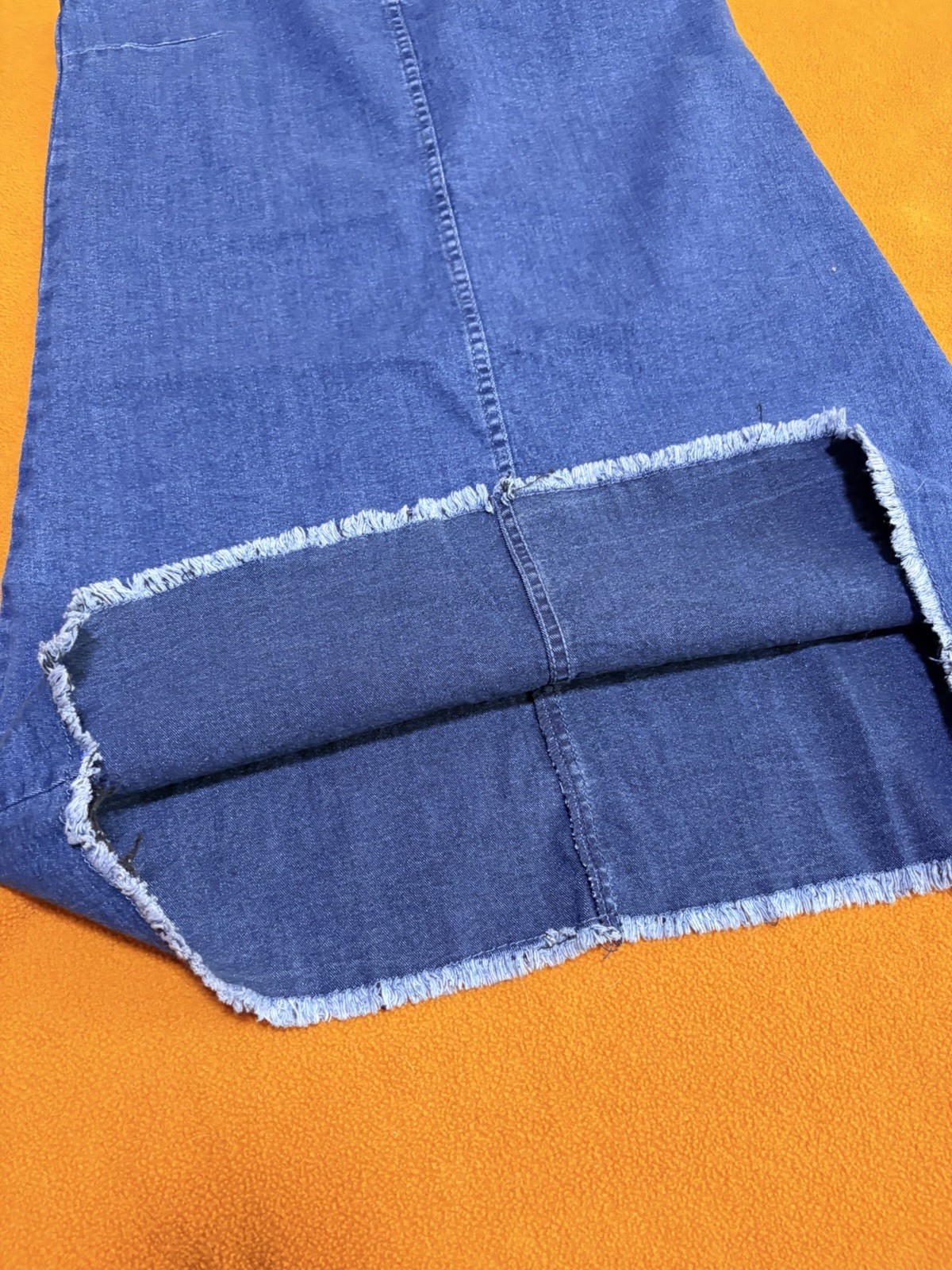 Adorable Vintage Y2K Stretch Denim Spaghetti Strap Shortie Sundresses Med-Lg