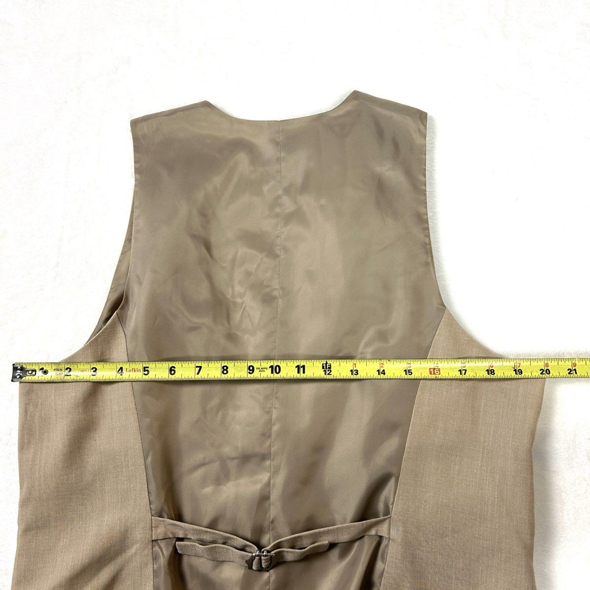 New York & Company Women’s Tan Vintage Y2K Stretch Vest Waistcoat NWT Sz 18