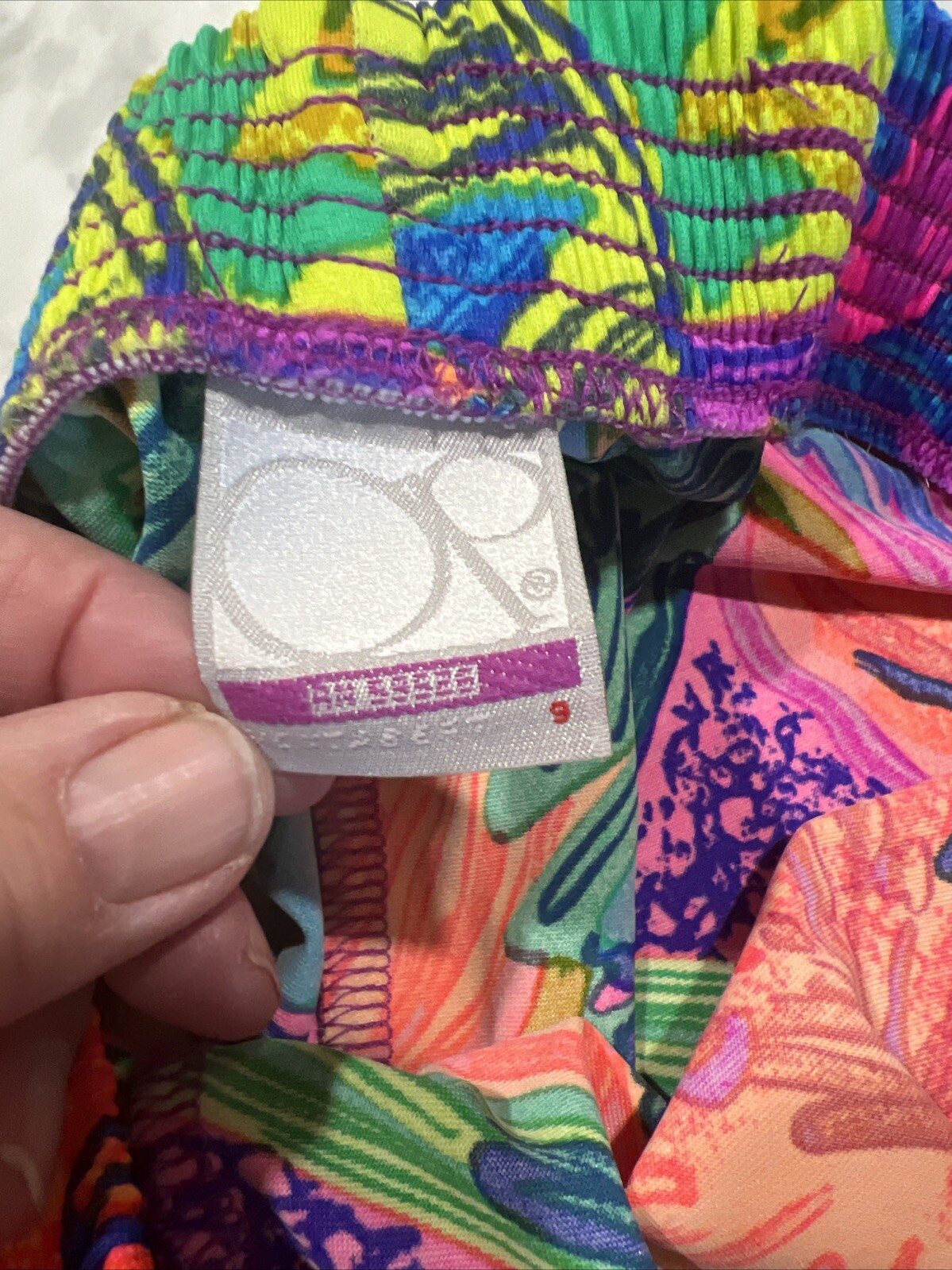 Vintage OP Shorts Women’s Size 9 Bright Neon Floral Beach Joggers Made USA