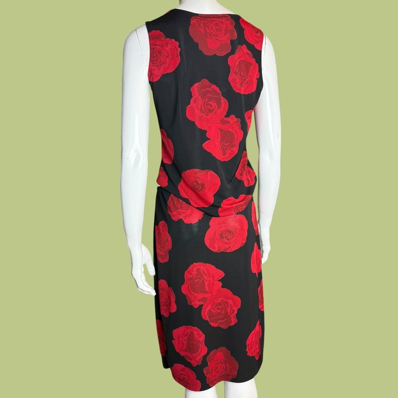 Vintage 90s Rose Print Co-ord Top and Skirt Two-Piece Set