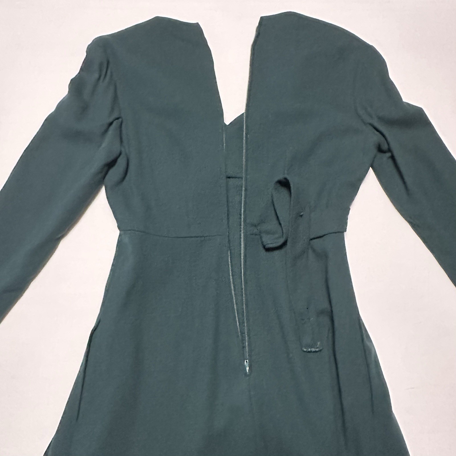Vintage 70s Mollie Parnis Boutique Dark Green Dress