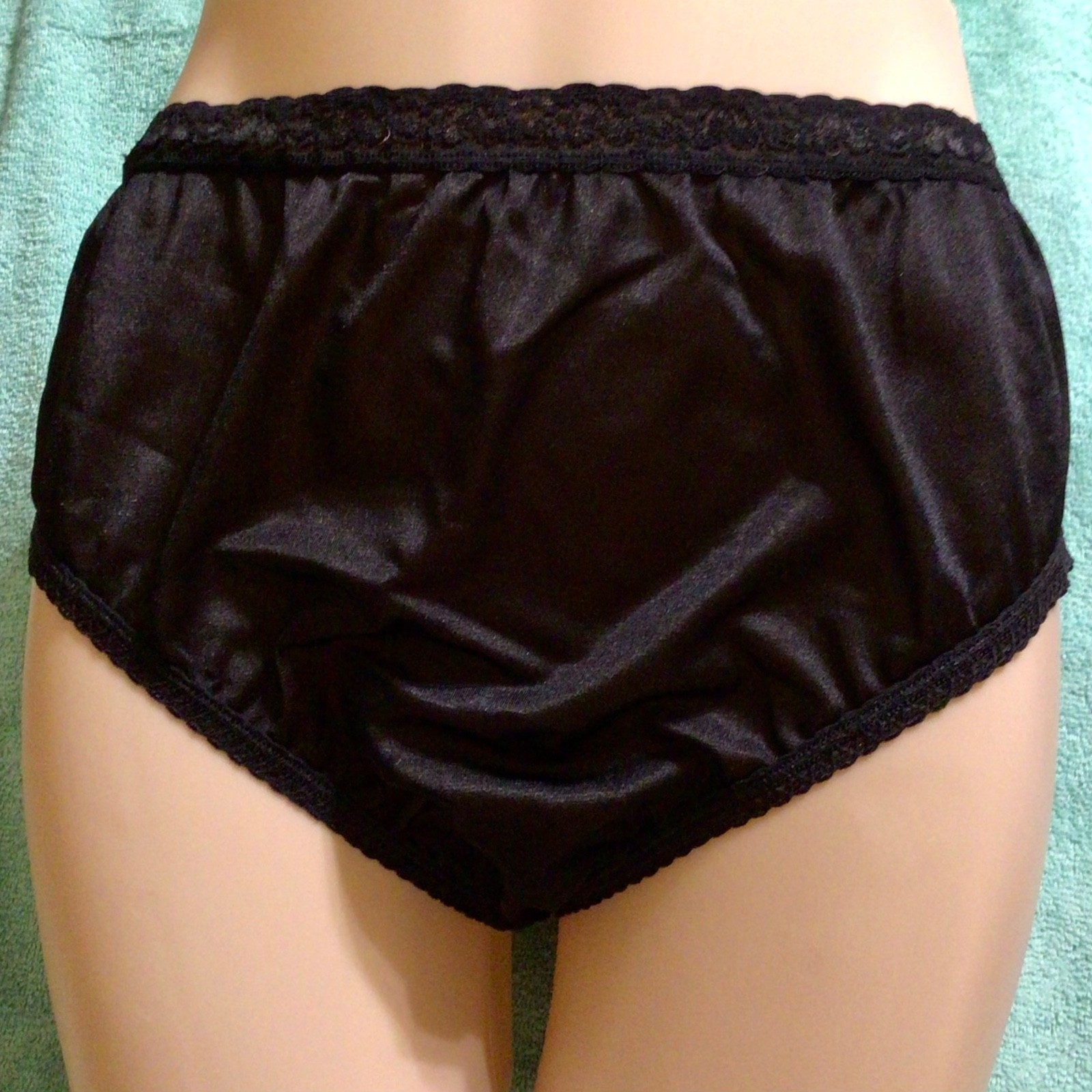VTG SEMI-SHEER Nylon BRIEF PANTY 10 XXX Panties CLOTH TAG * VINTAGE CD TV Fem 3X