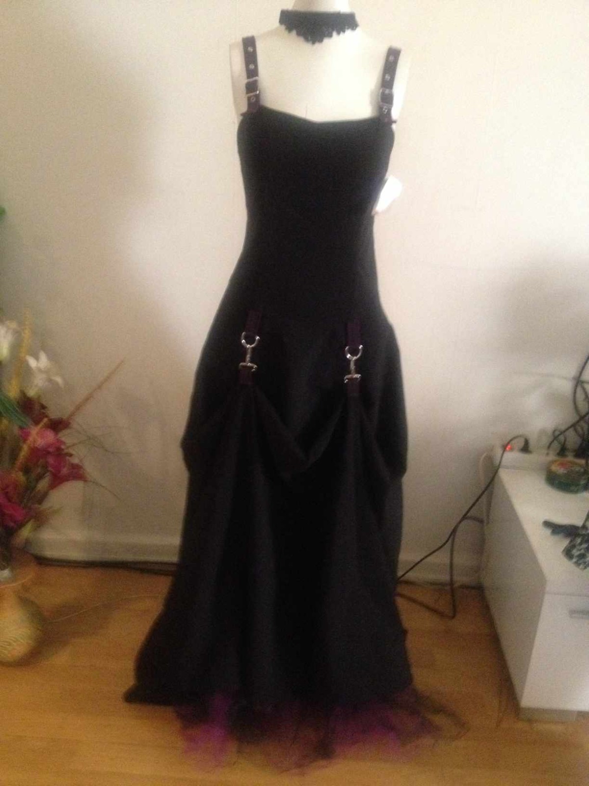 Vintage 1990s Lip Service Steam Punk Goth Gown NEW L