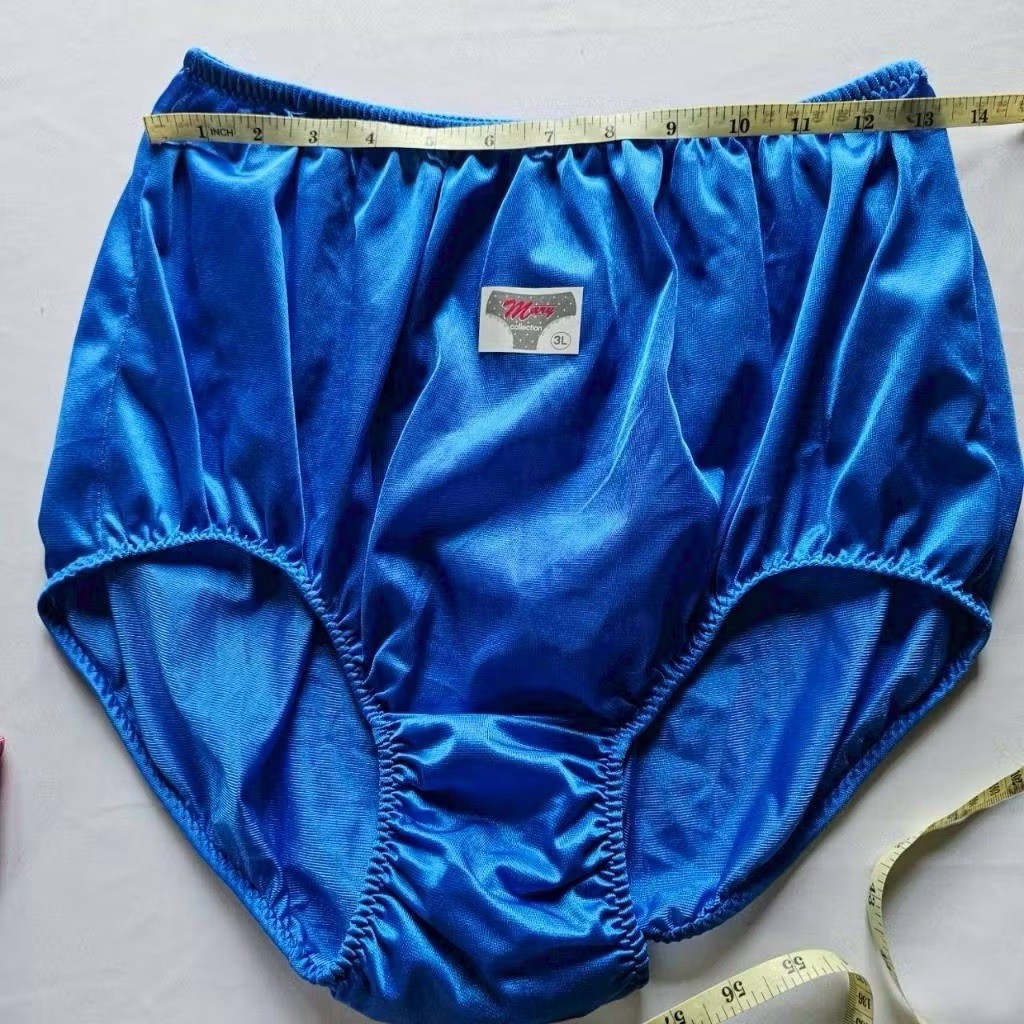 6 PCS Panties Hip 42-48 Inch Double Nylon Crotch Slippery Briefs Vintage Granny