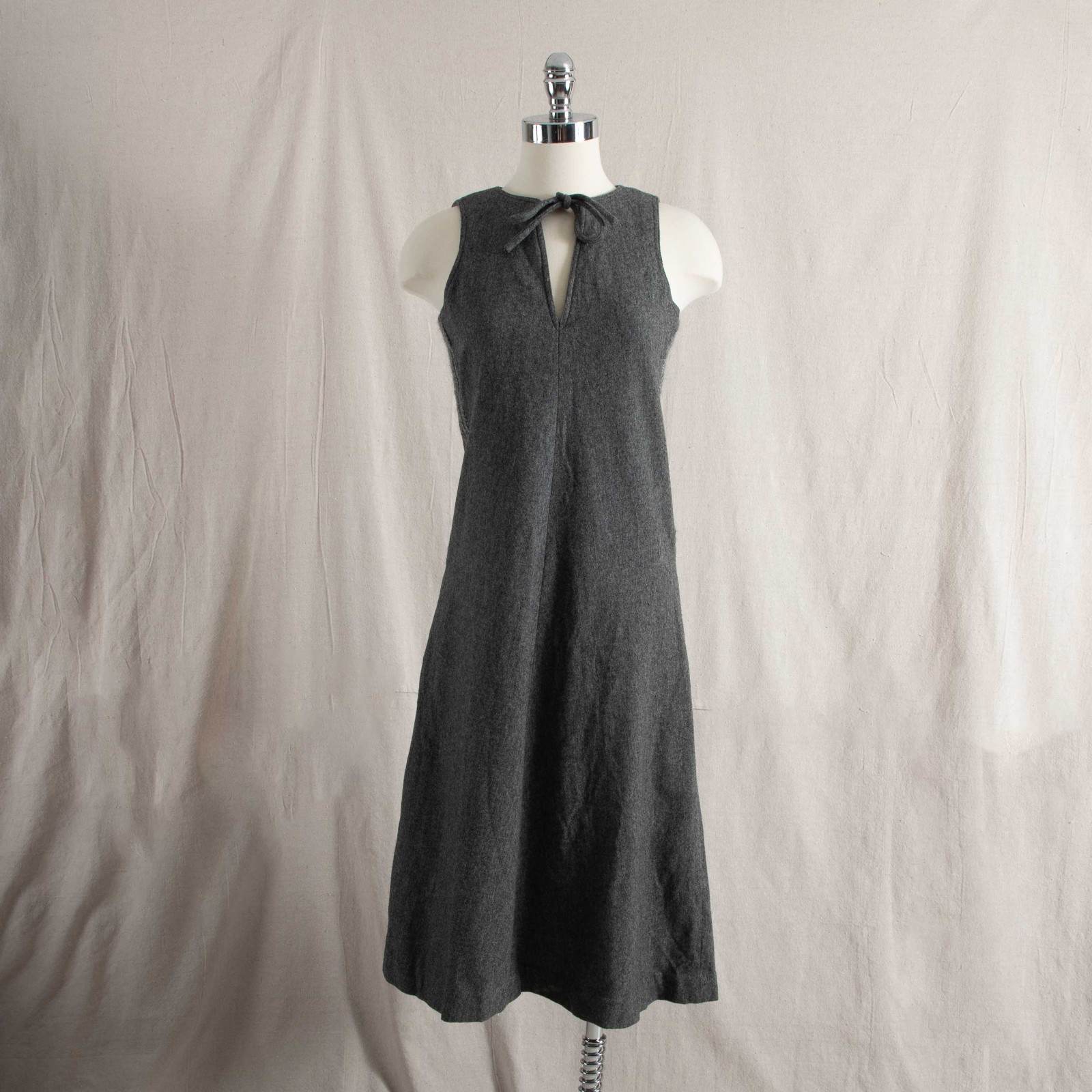 Vintage 70s Diva Evan-Picone Gray Wool Suit Dress Set Blazer Jumper Dress Small