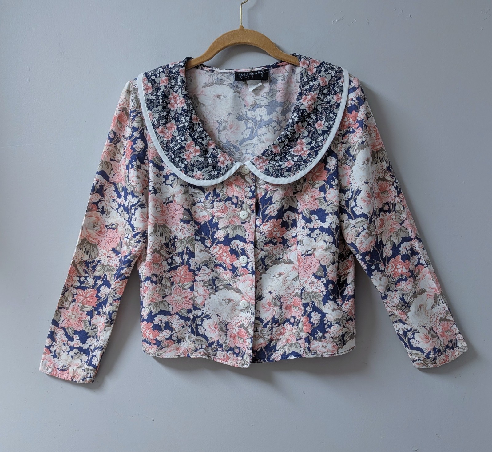 Vintage 80’s Floral Cottagecore Coquette Blouse By Rafferty M