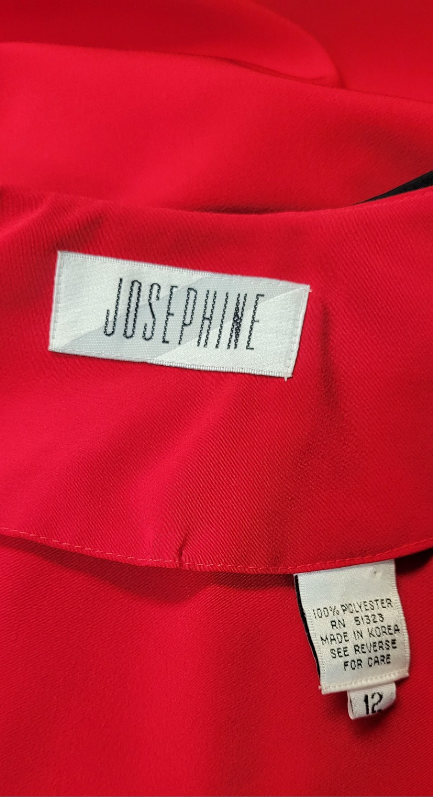 Vintage Josephine Poly Colorblock Retro Funky Art Blouse Rhinestone Buttons 12 M