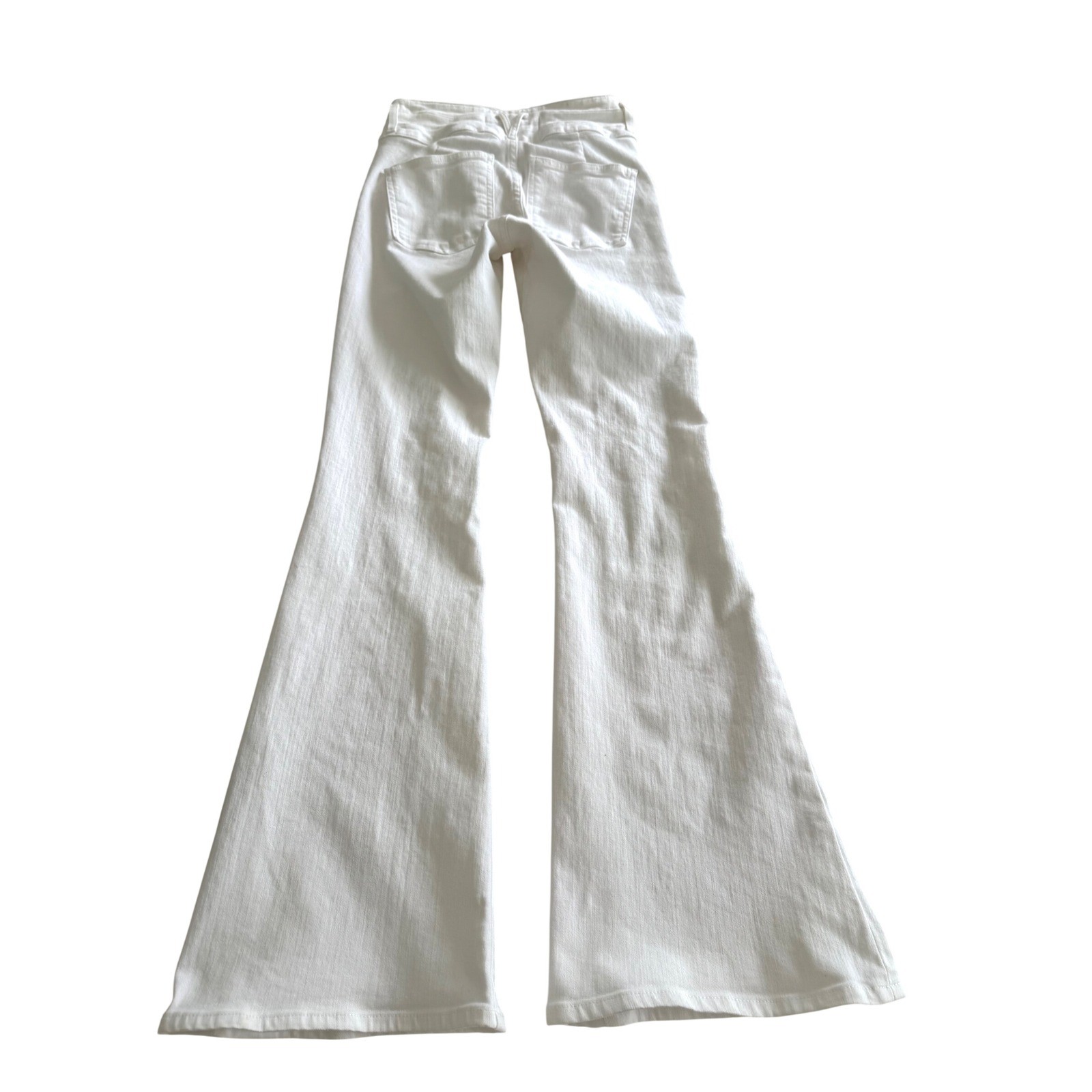 Veronica Beard Giselle White High Rise Skinny Flare Jeans Retro 70s Size 28