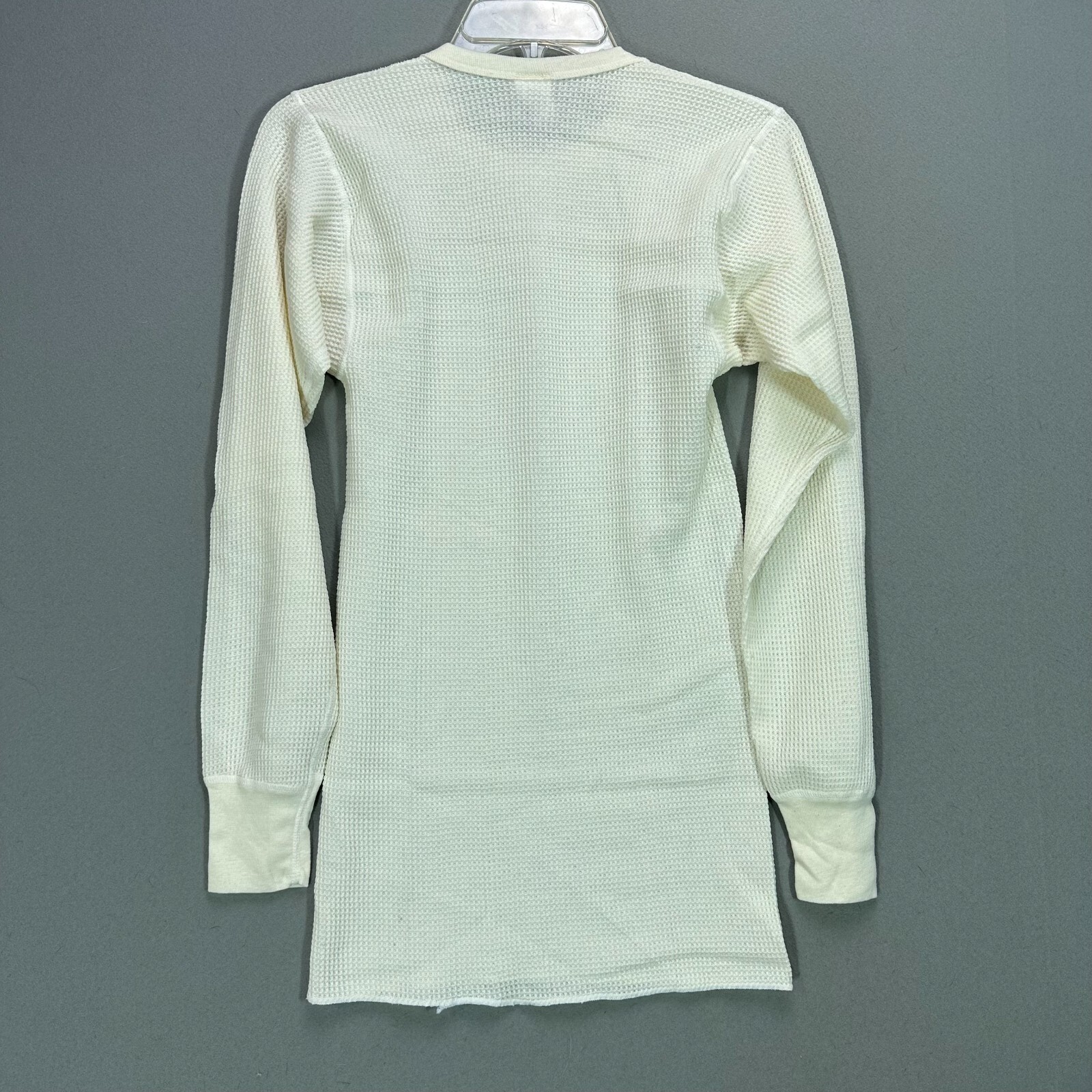 70s 80s Vintage Waffle Thermal Long Sleeve Base Layer Shirt XS/S Womens kids XL