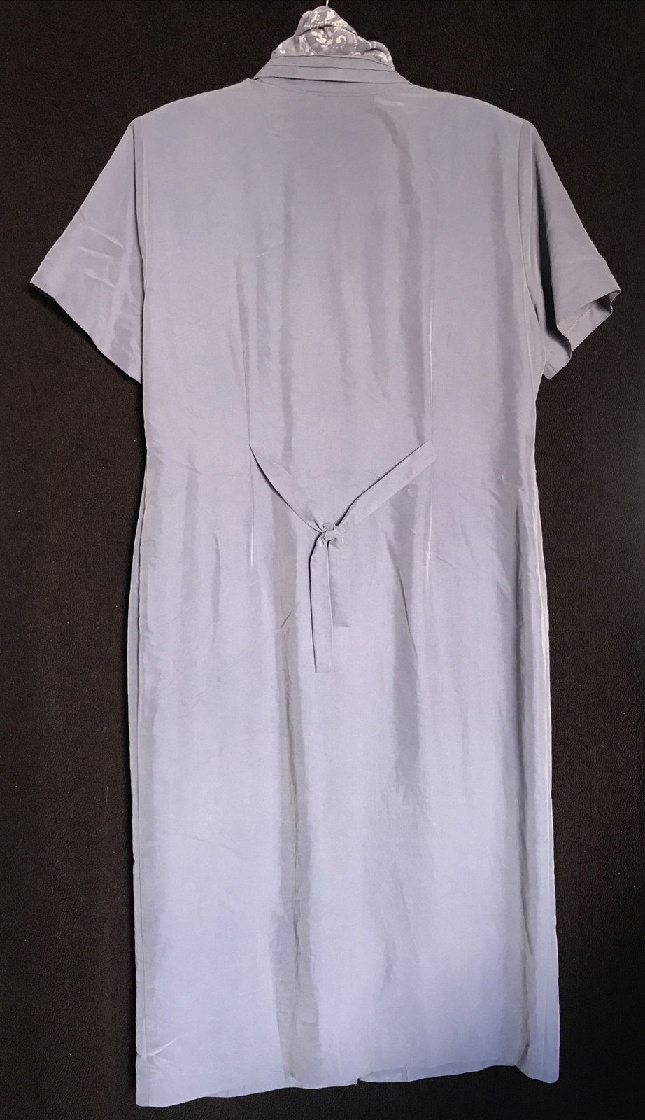 Vintage DRESSBARN lilac / purple button down collared dress shoulder pads. 16
