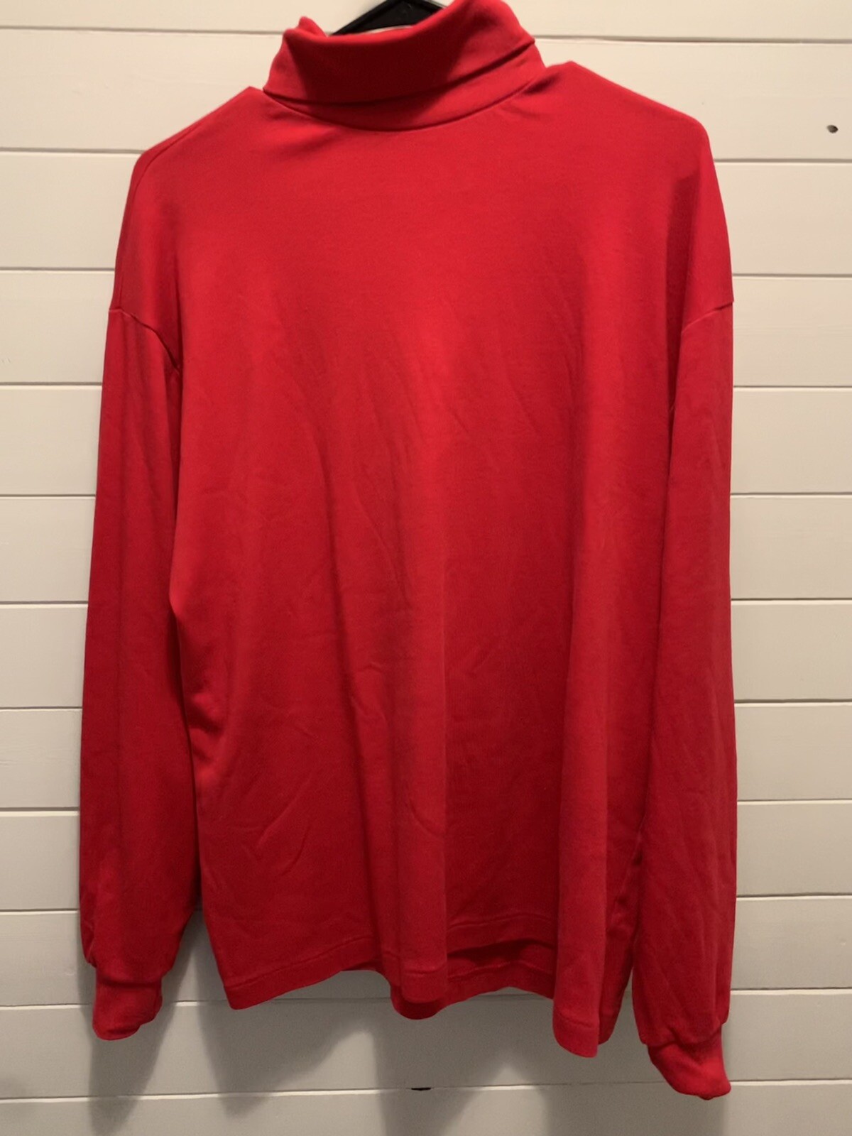 Russell Athletic Long Sleeve Shirt Turtleneck Women’s XL Red USA Made Vintage