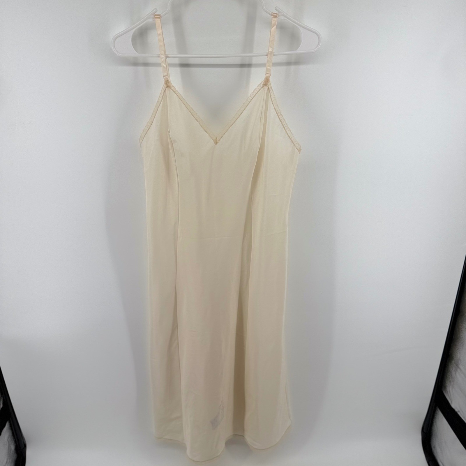 Vintage Barbizon Tafredda Slip Dress Ivory Cream Nightgown Full Slip Size 34/S