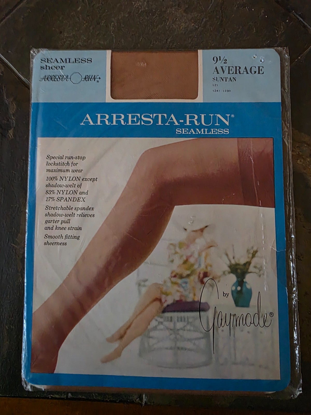 JC Penney’s by Gaymode Seamless Sheer Arresta-Run Stockings 9 1/2 Average Suntan