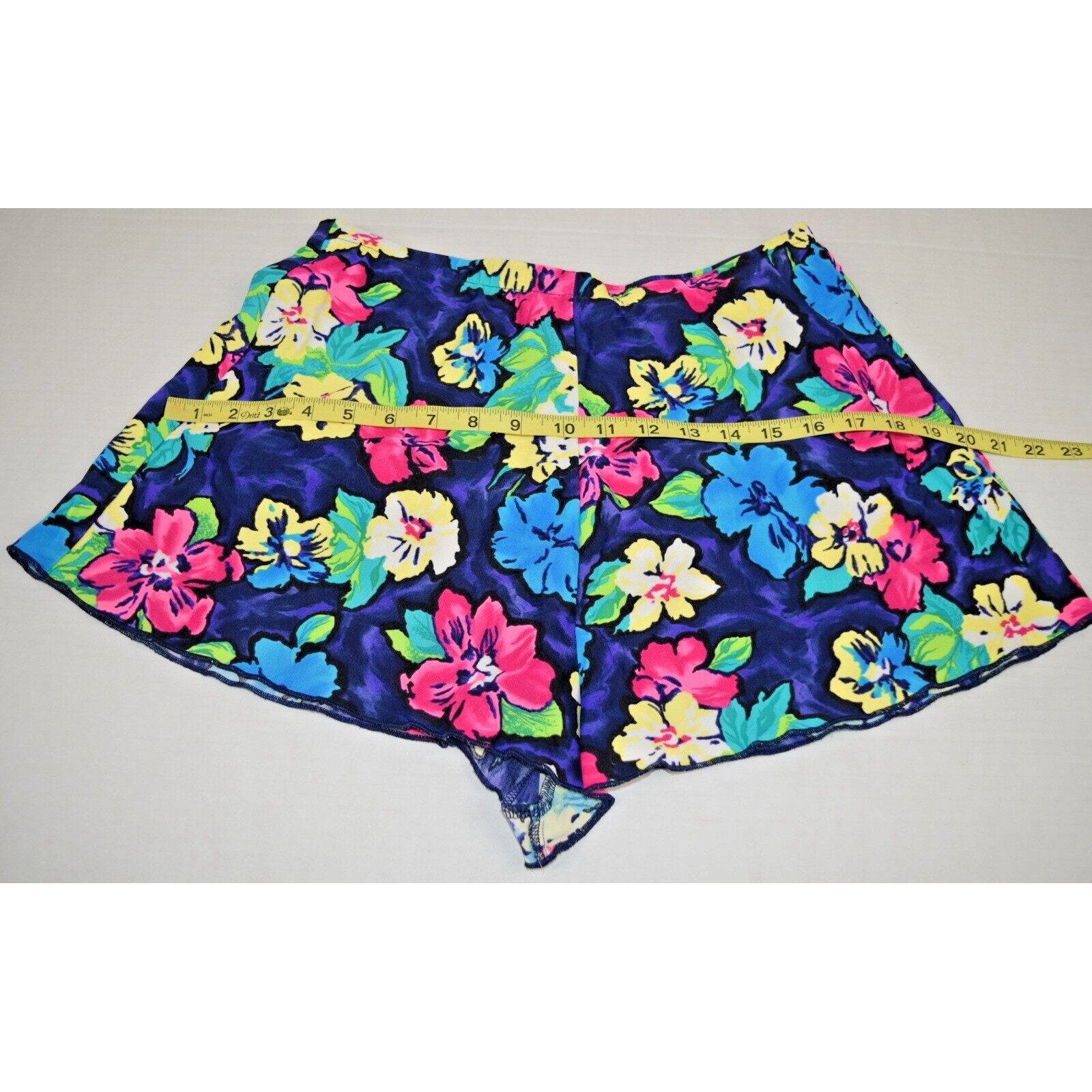 Vintage Bikini Swimsuit Anchor Club Size M/L 80s Vibrant Hawaiian Floral Silky