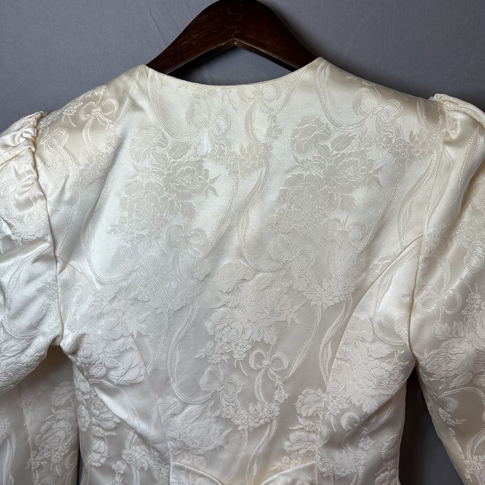 Vtg Jessica McClintock Ivory Lace Skirt Suit 2pc Gunne Sax Style Bridal Size 10