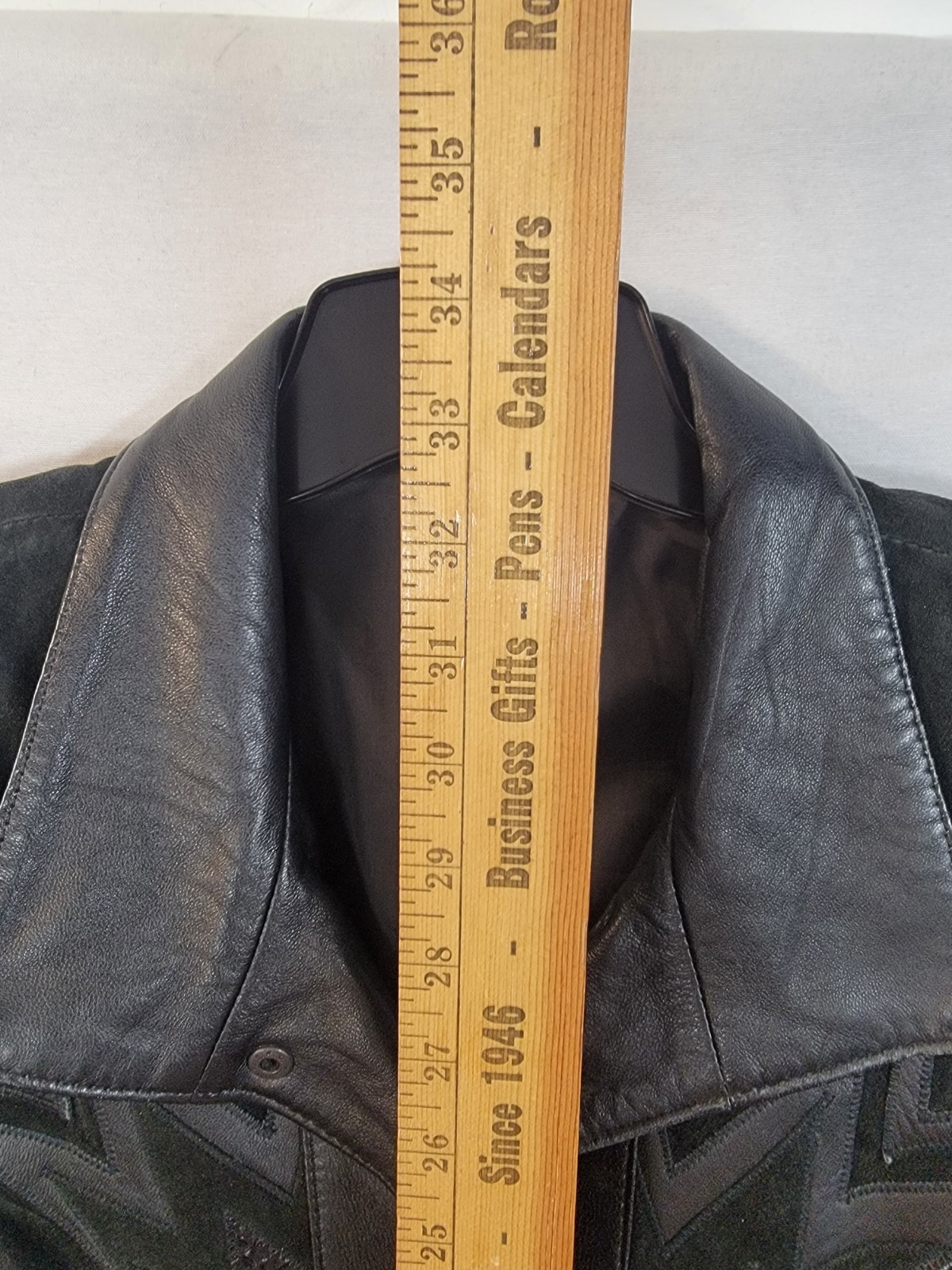Vtg 80s Leather/suede Coat Tribal/Western Soft Lambs Leather SZ 42 Long