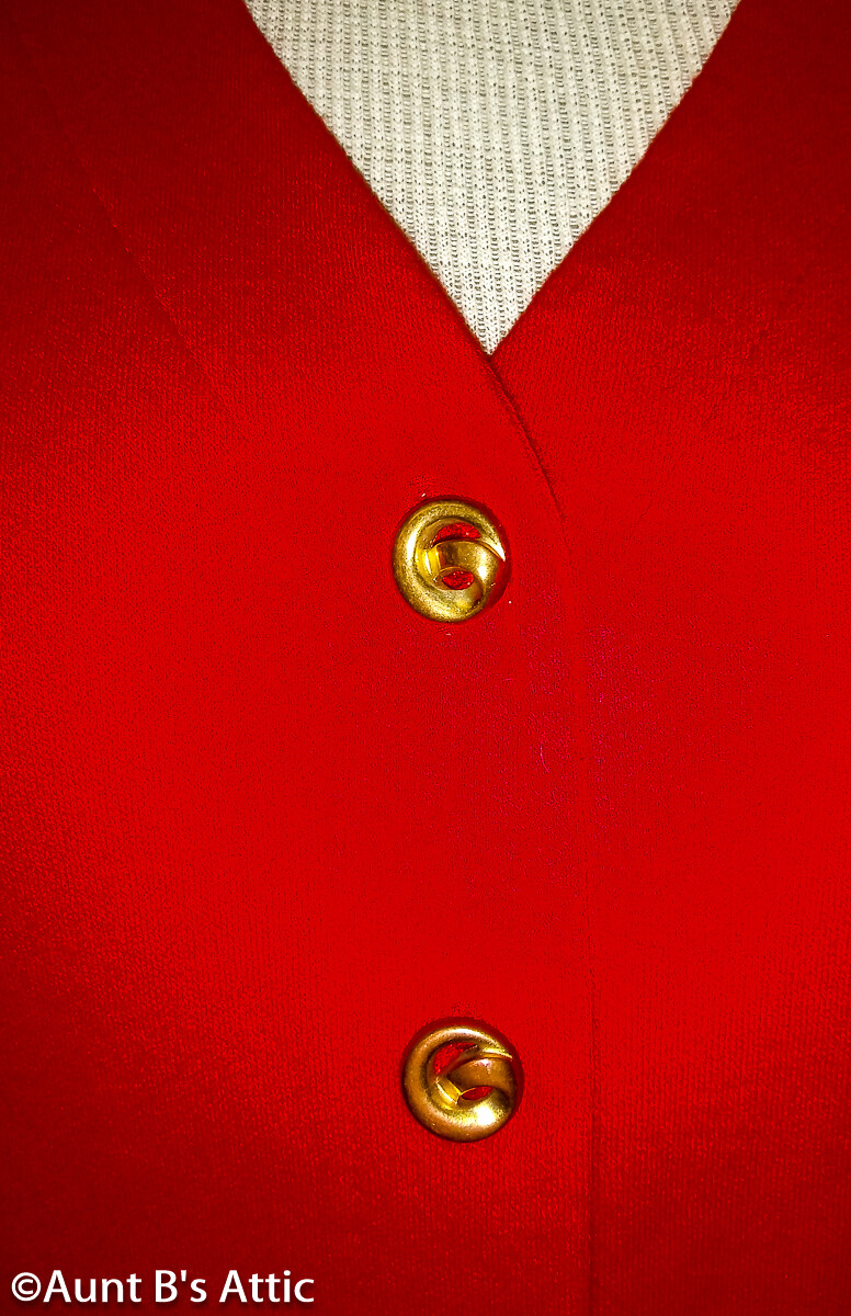 Suit Ladies Vintage 80’s Classic Red 2Pc Robbie Sport Jacket & Skirt Medium