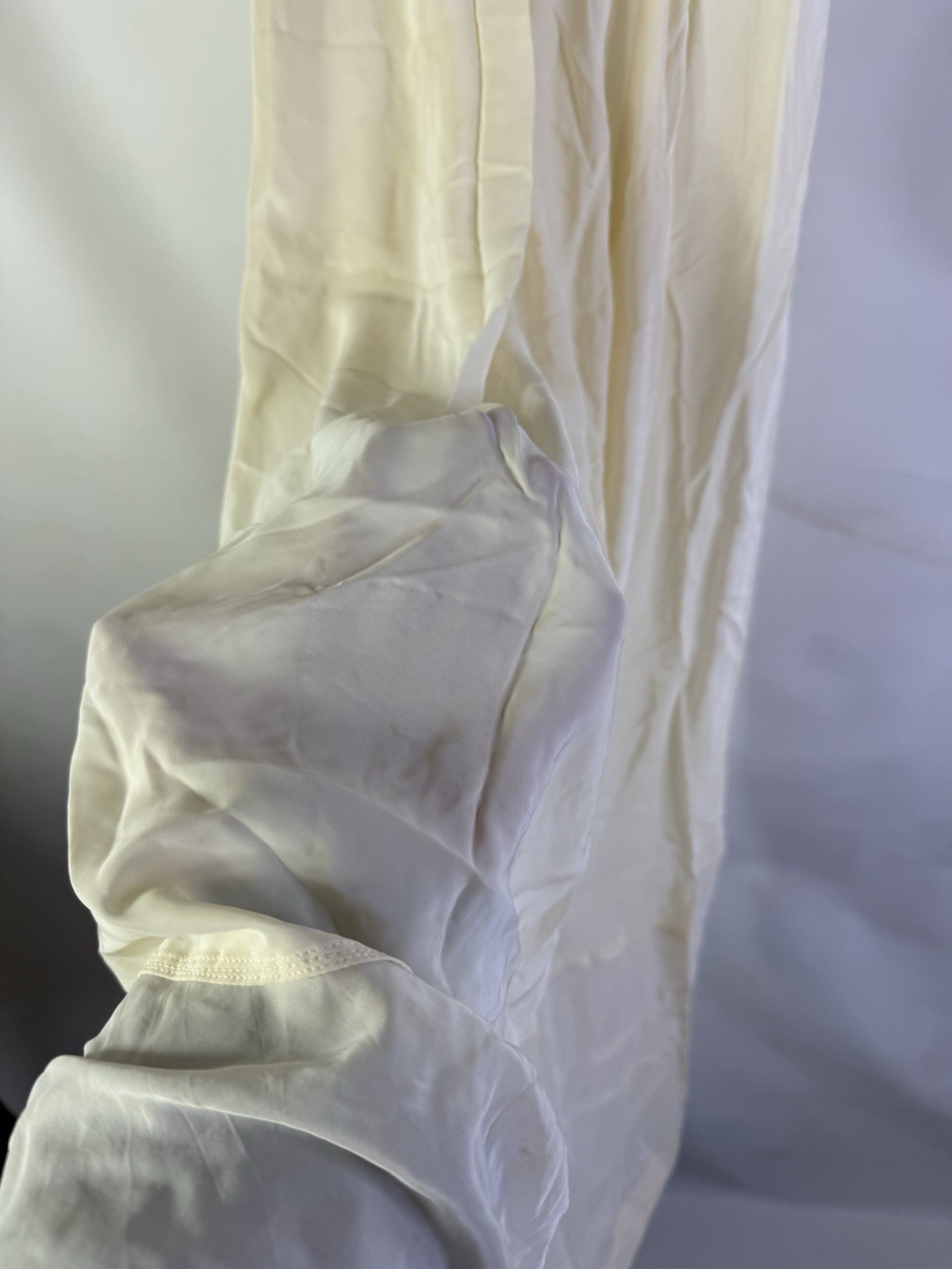 Vintage 70s Coquette Sheer Nylon Smocked Negligee Slip Dress Gown Strapless Smal