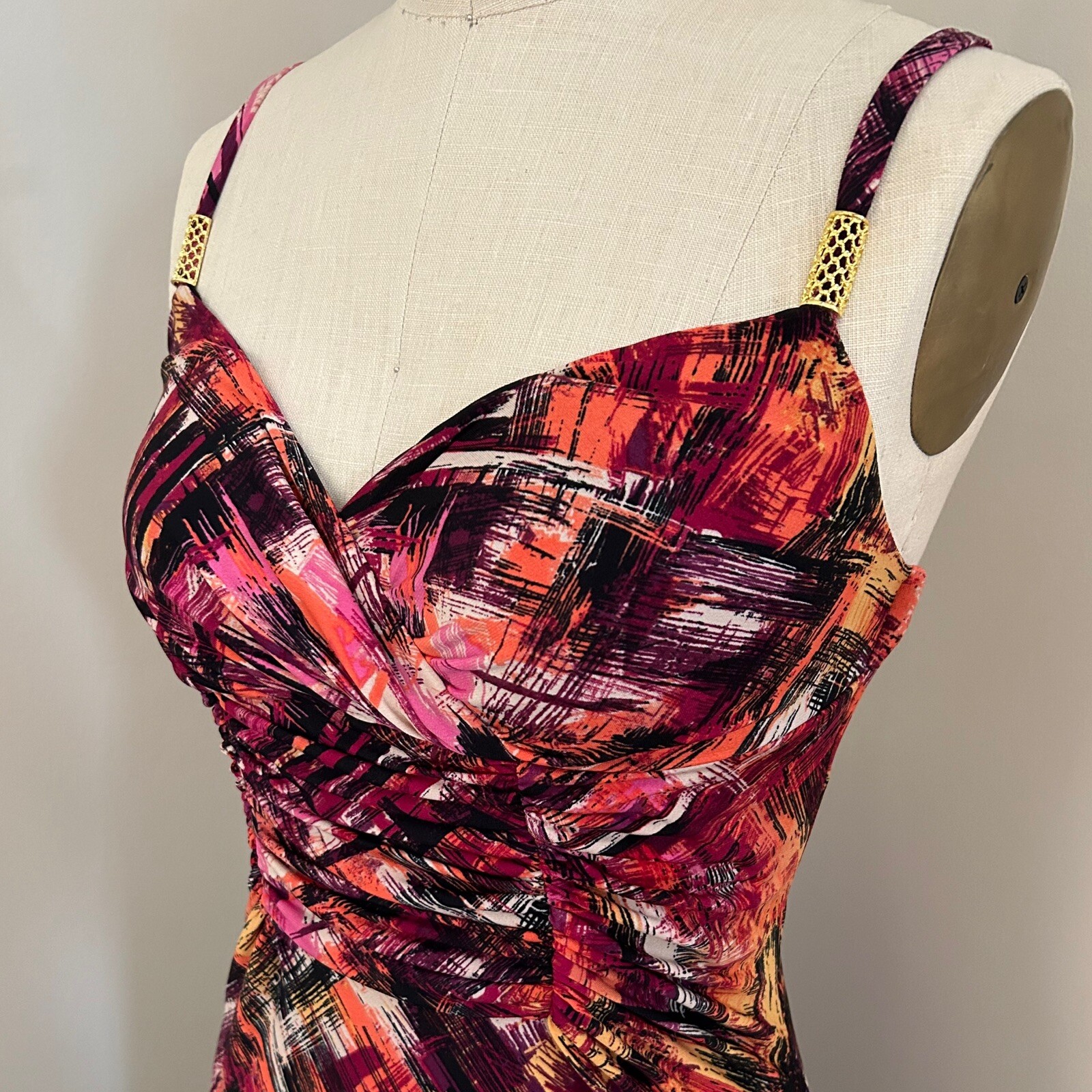 Vintage Y2K 2000s BISOU BISOU Boho Print Dress! Size 6