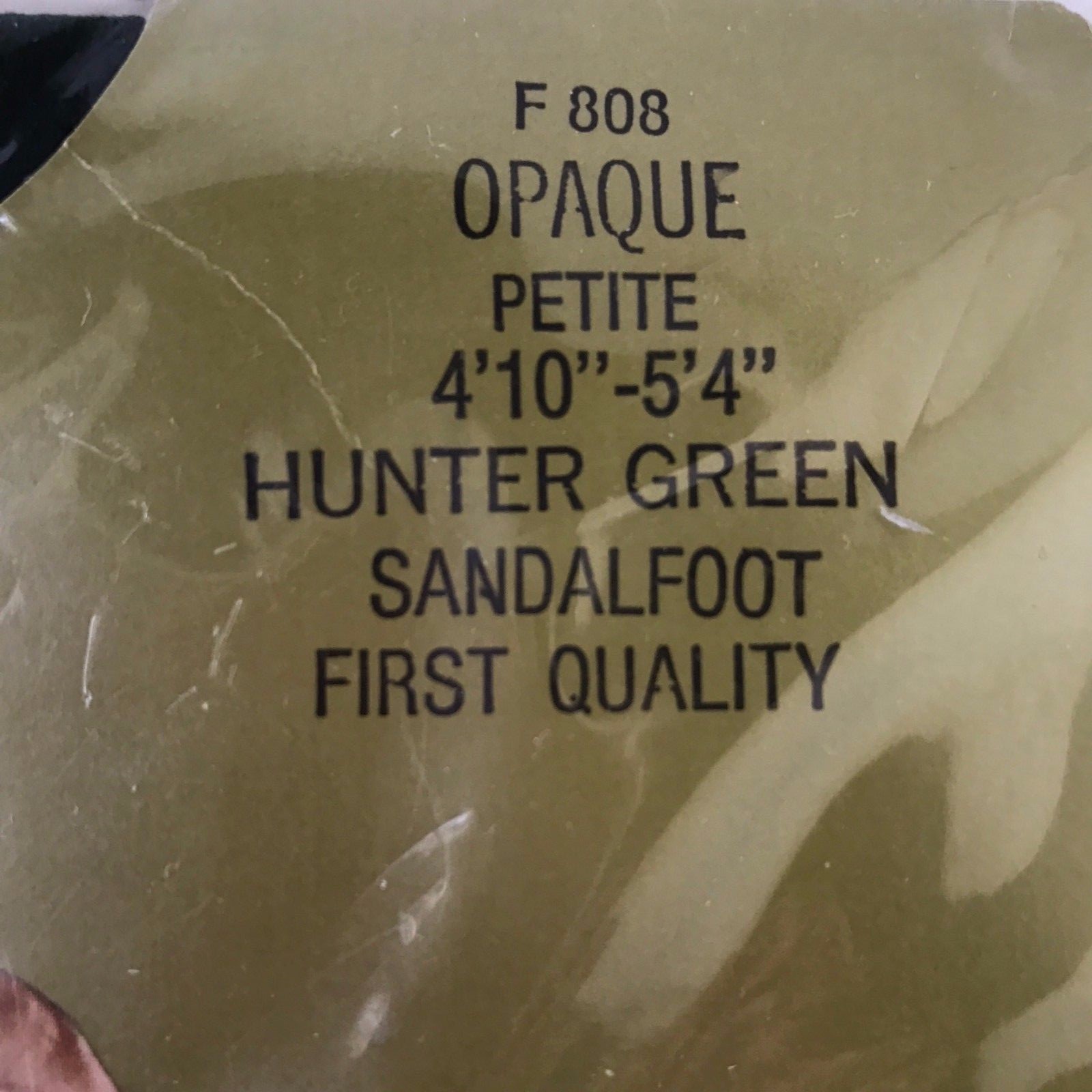 Vintage Park Avenue Panti-hose Opaque Nylon Sandalfoot Hunter Green
