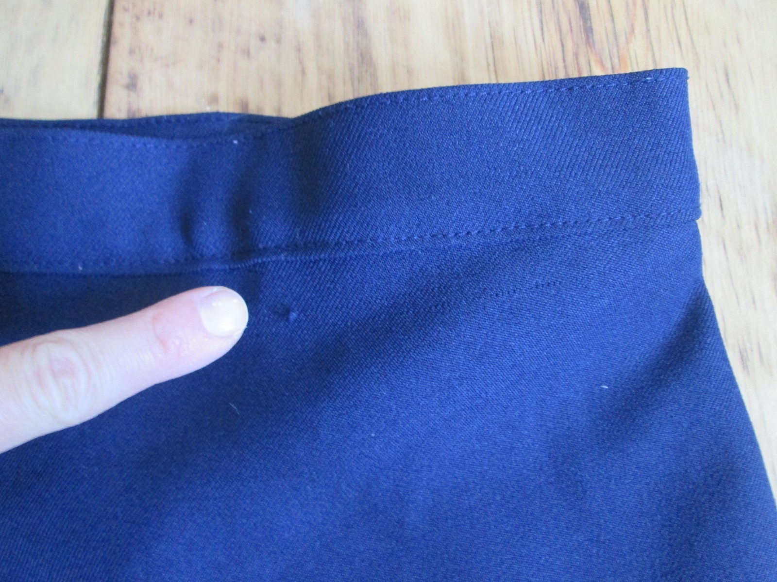 Vintage Women’s Levi’s Bend Over Slacks Pants 24WP 38×29 1970s Blue Polyester