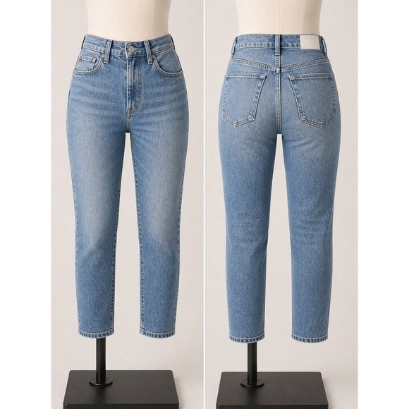 RE/DONE Vain Stove Pipe Jeans 25 High Rise Straight Leg Designer Denim
