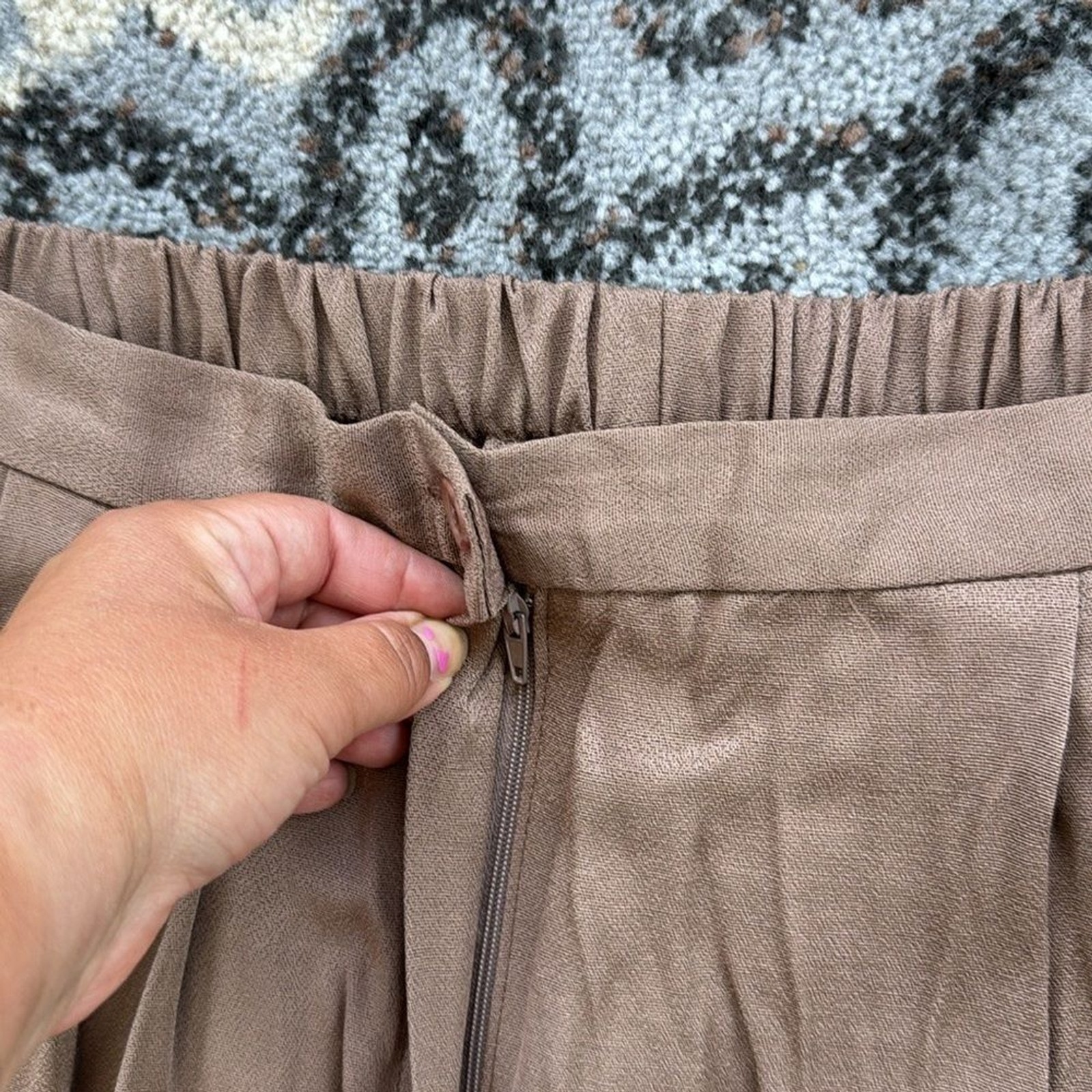 Vintage Studio I Pleated Dress Pants Brown 12