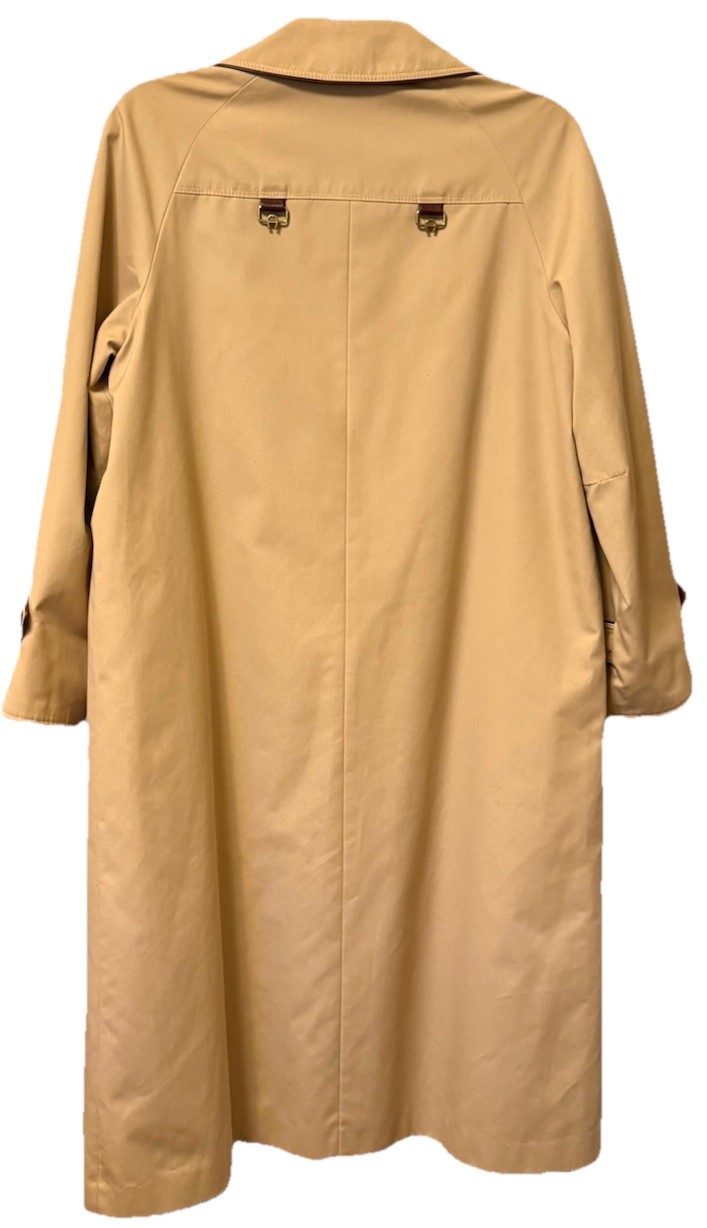 Vintage Eitenne Aigner Women’s 14 Reversible Car Coat Tan & Burgundy Hong Kong