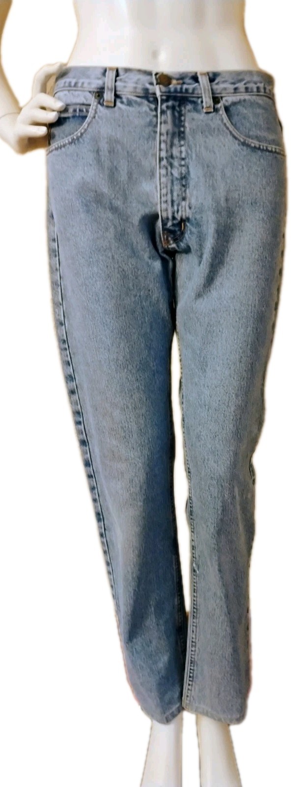 VTG 90’s „Armani Jeans” Blue High Rise Tapered Leg Eagle Logo Designer Jeans 30