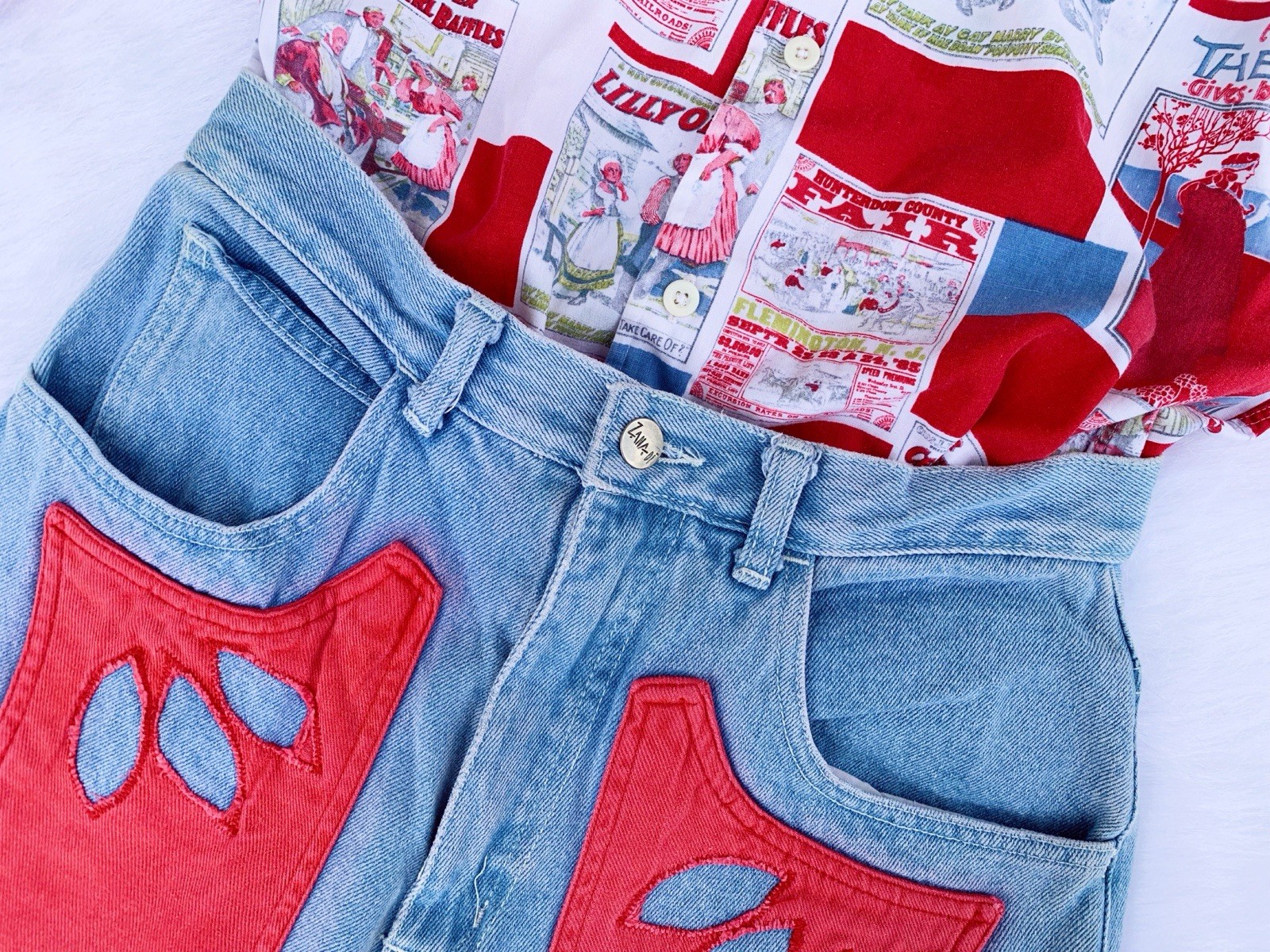 Vintage 1980’s Grunge Goth Rock Tapestry Women’s Cowboy ZANADI Jeans Festival