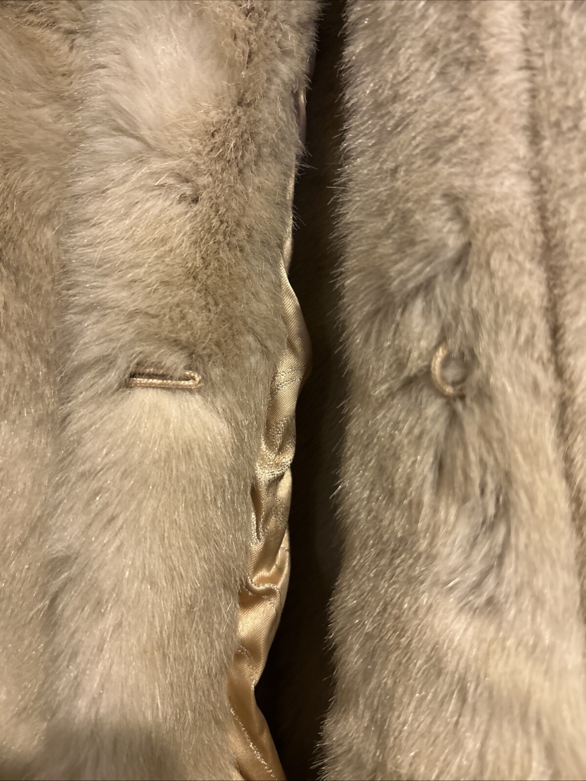 Vintage Lykafur Priscilla Modes Tie Around Faux Fur Coat Made In England