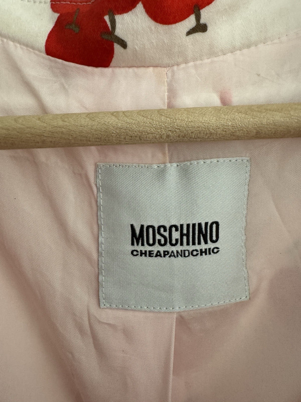 Vintage Moschino Cherry Print Blazer Rare 90s Moschino Cheap & Chic cherries