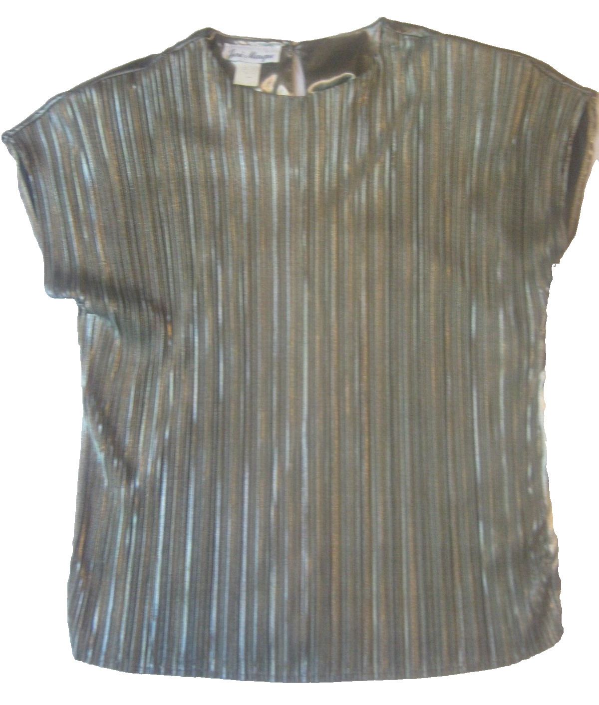 Futuristic! Jeri Marque Metallic Top Size 18W~ Waist / Chest 46″ (Max)