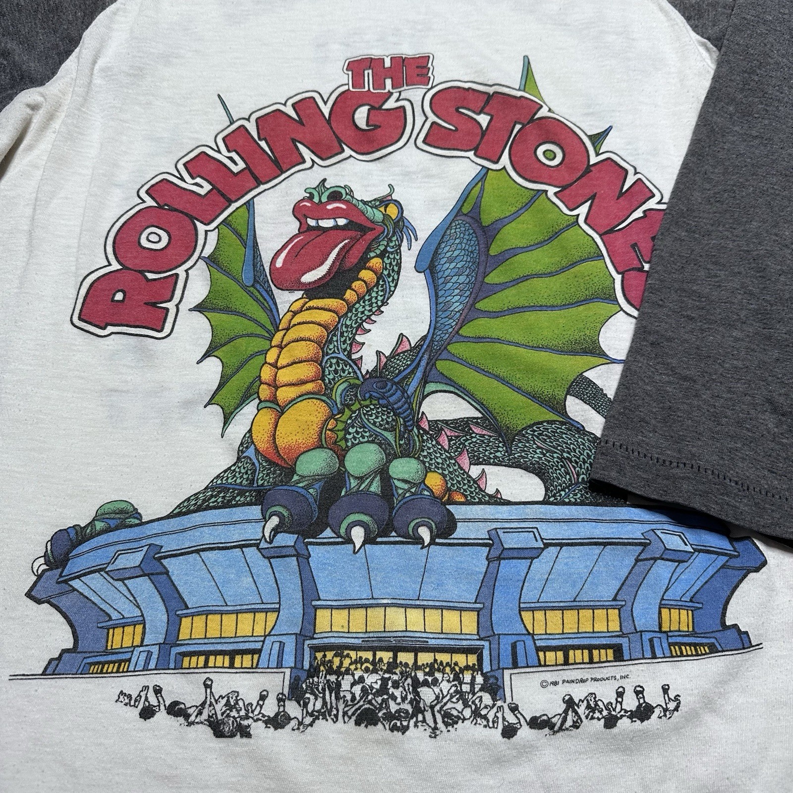Vintage 1981 Rolling Stones Tour Baseball Shirt SOLD OUT Dragon Authentic Large