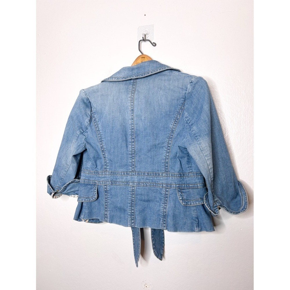 Vintage Banana Republic Early 2000s 2006 Tie Front Denim Jacket 6