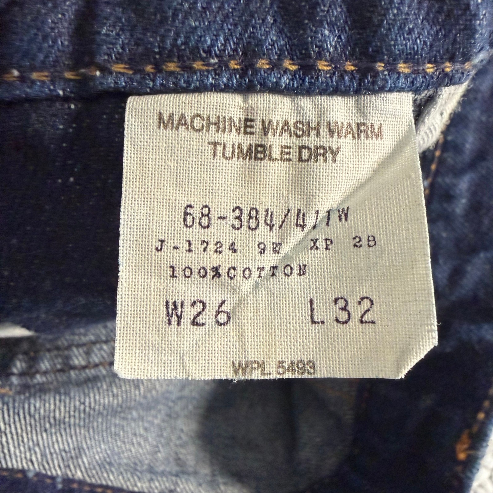 Vintage Dee Cee Brand Western Jeans Womens 24×31 Straight Leg Dark Denim USA